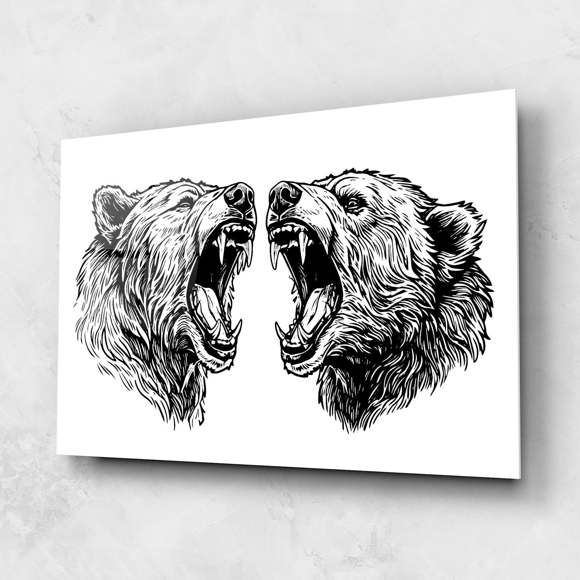 Glasbild Bear Bite mockup 1
