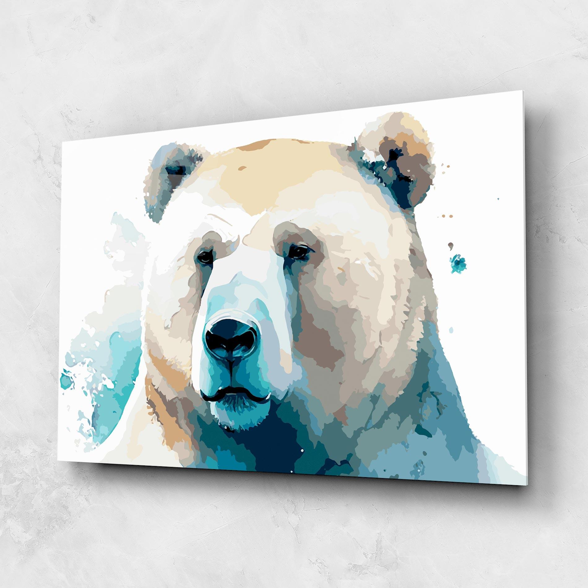 Glasbild Big Watercolor Bear mockup 1