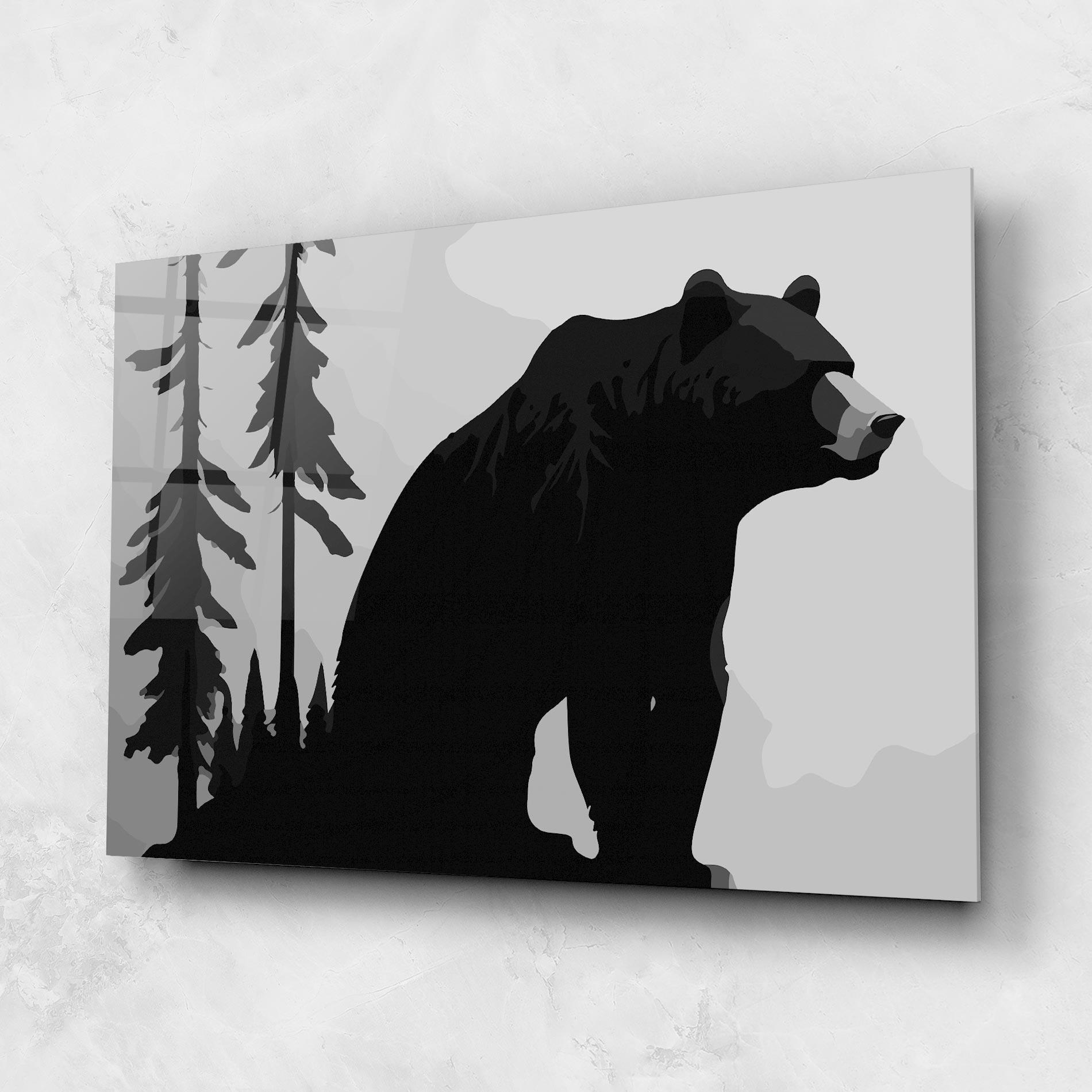 Glasbild Forest Bear mockup 1