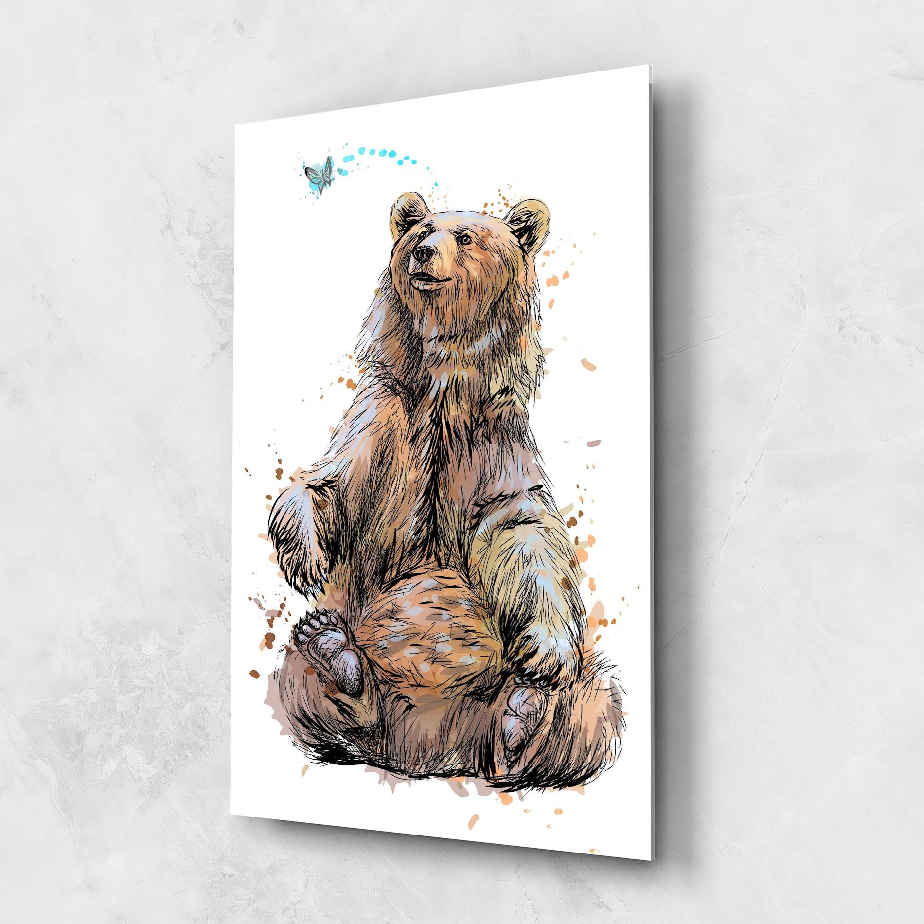 Glasbild Butterfly Bear mockup 1