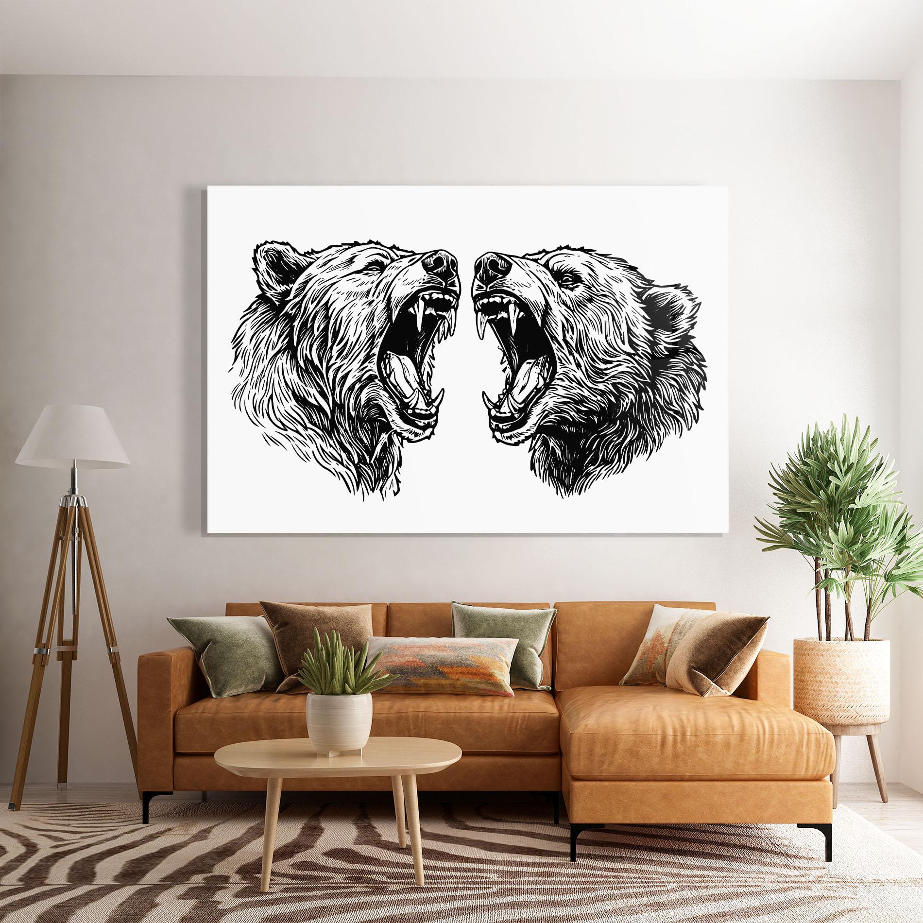 Glasbild Bear Bite mockup 7