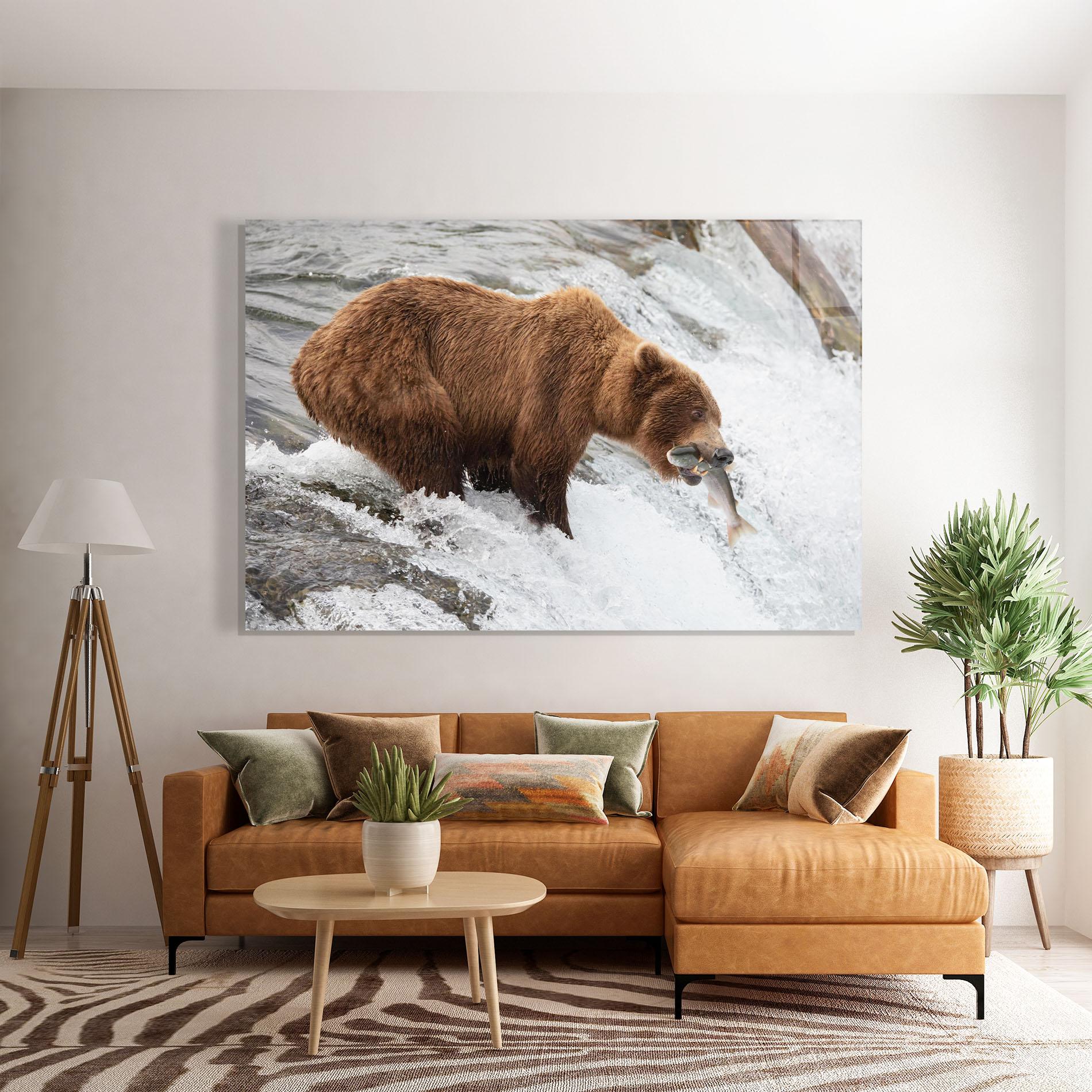 Glasbild Bear Hunting mockup 7