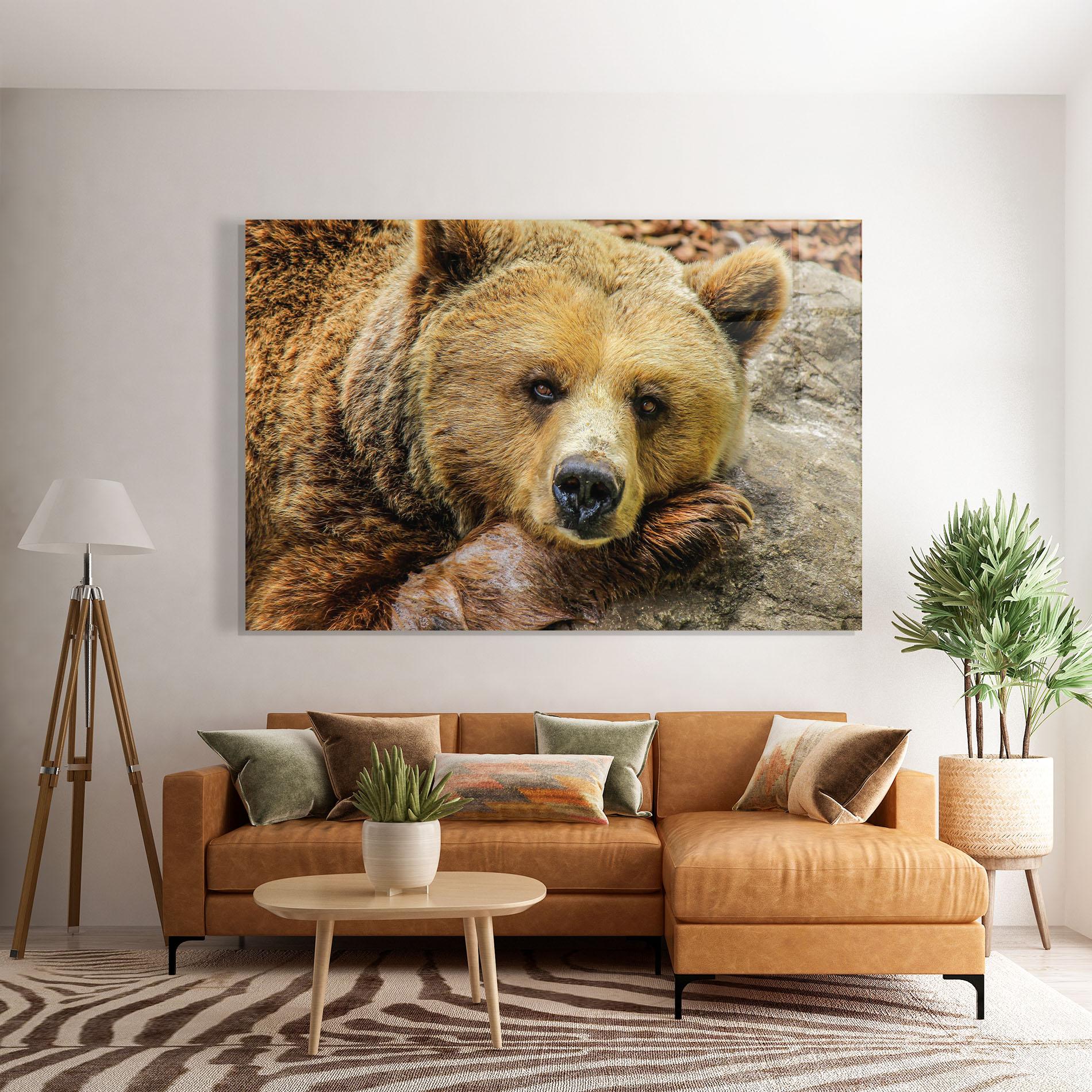 Glasbild Bear mockup 7