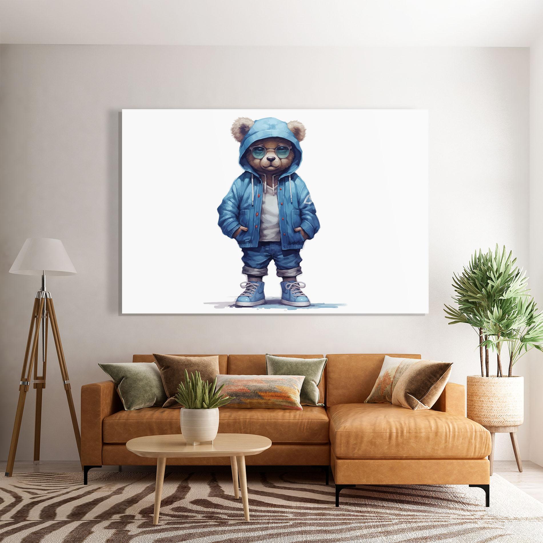 Glasbild Cool Bear mockup 7