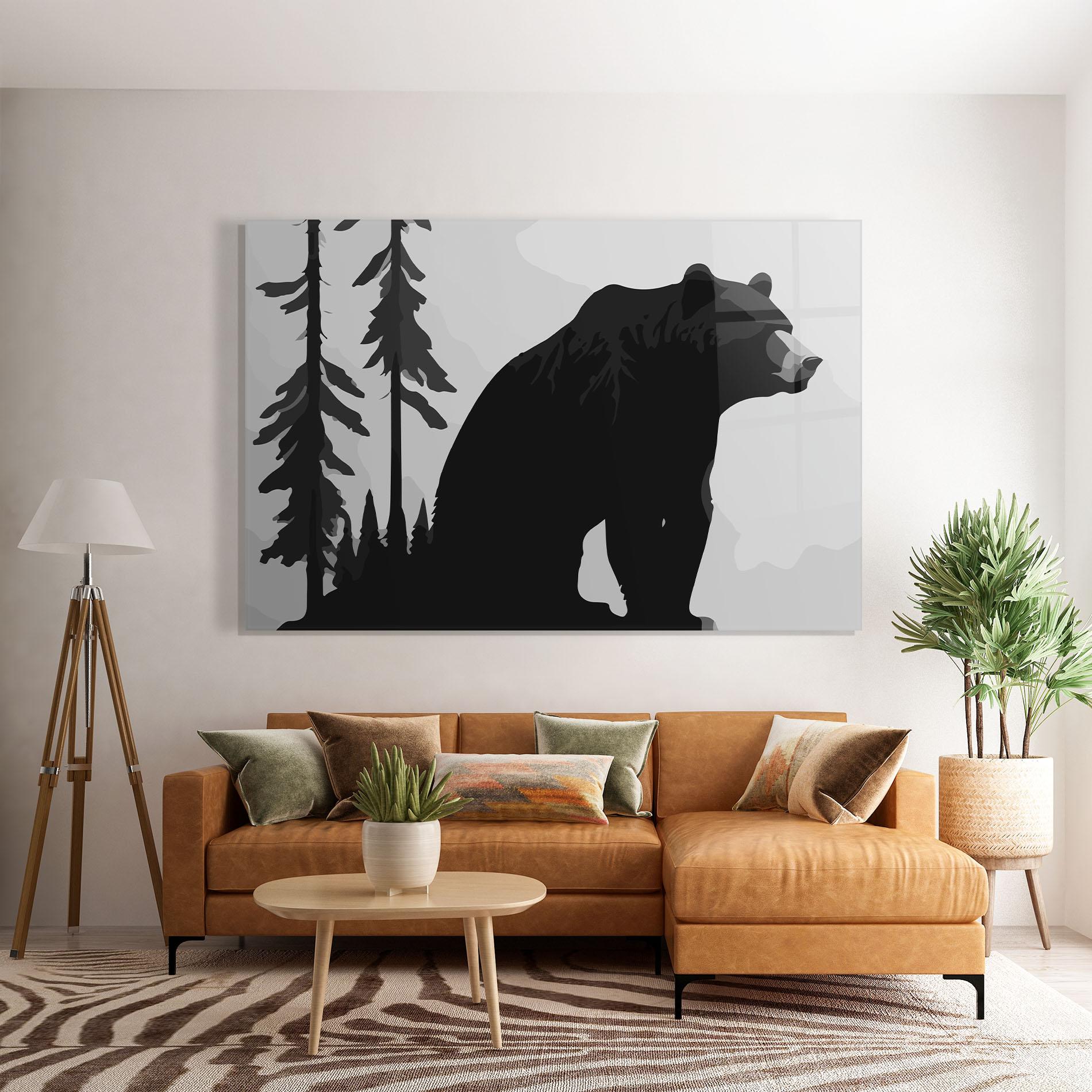 Glasbild Forest Bear mockup 7