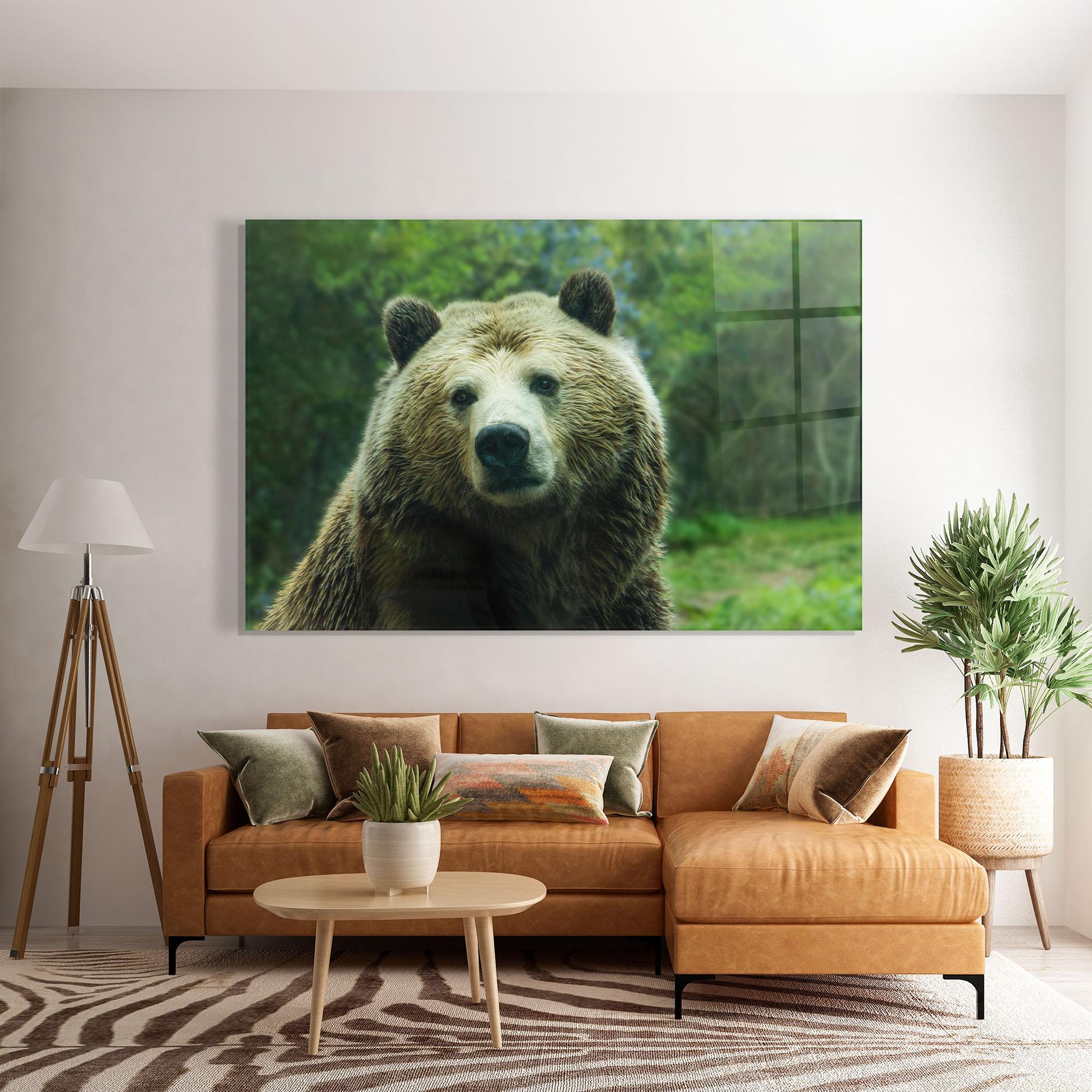 Glasbild Green Bear mockup 7