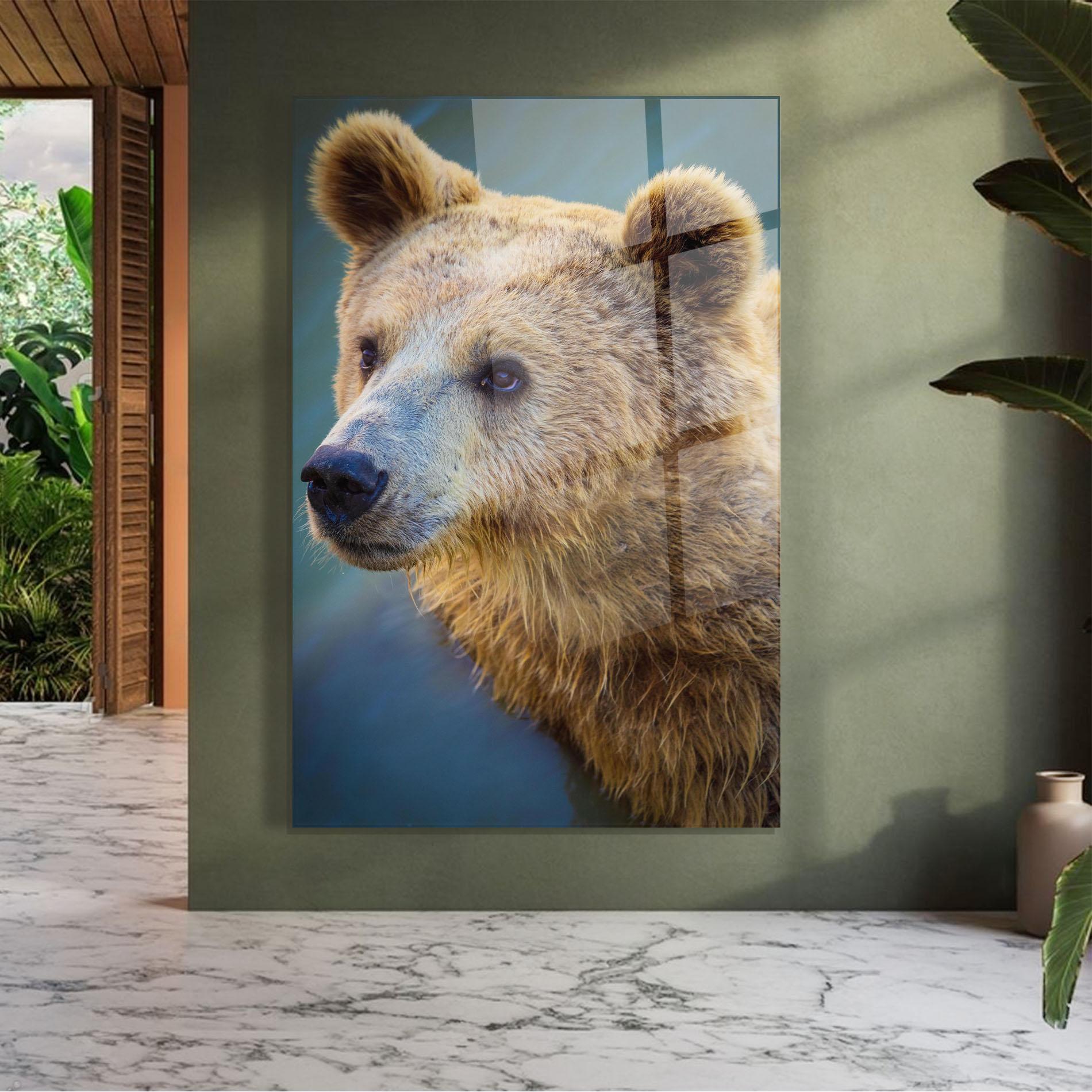 Glasbild Bear Head mockup 7