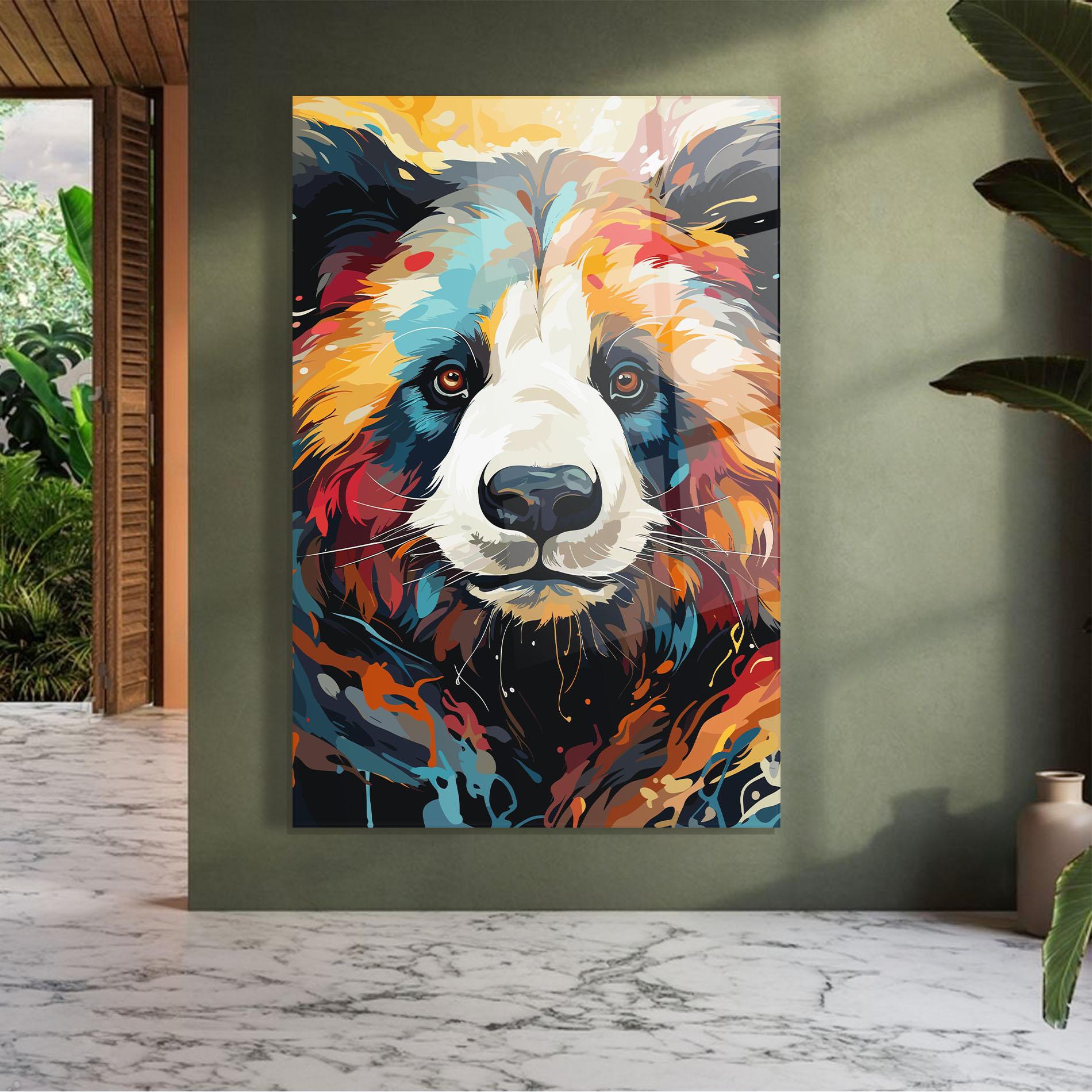 Glasbild Cream Color Bear mockup 7