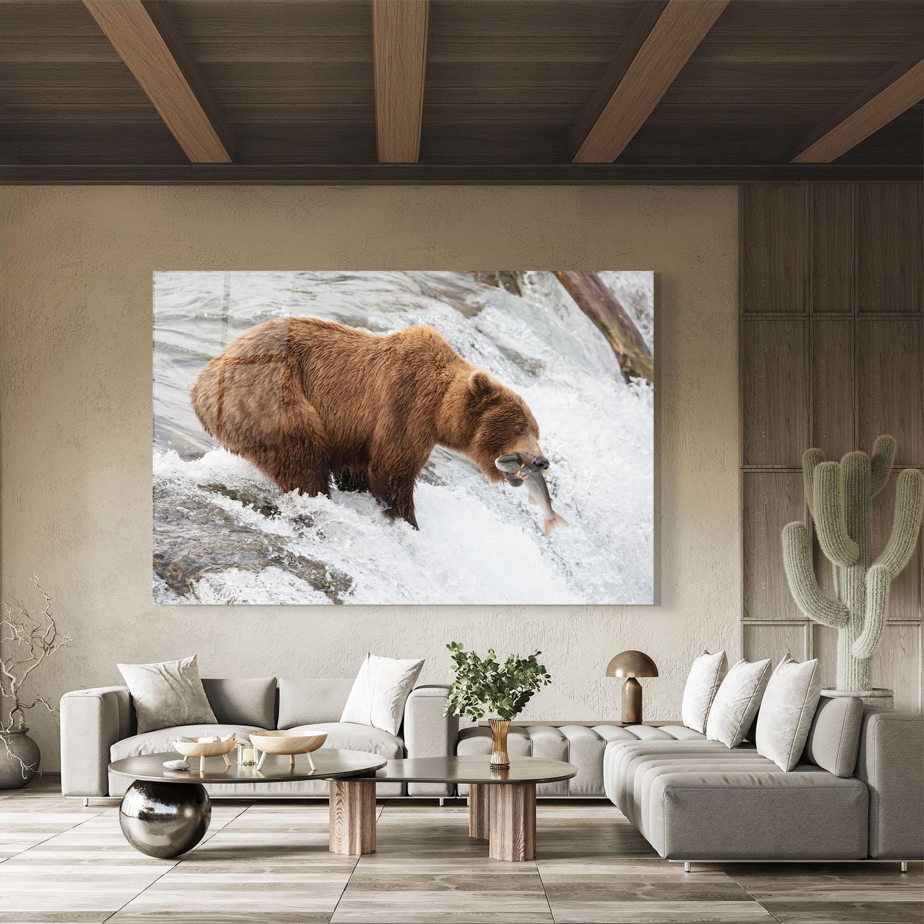 Glasbild Bear Hunting mockup 8