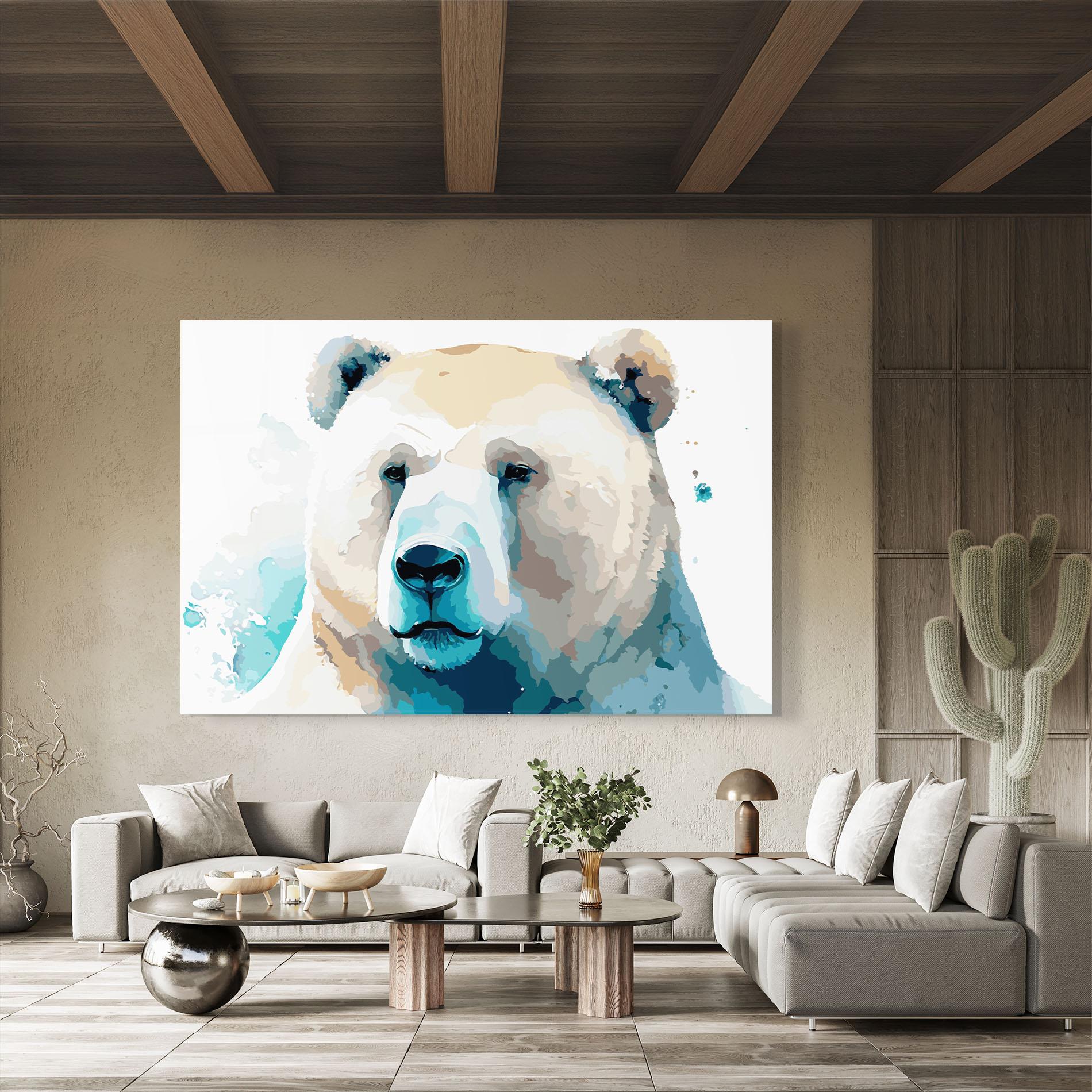 Glasbild Big Watercolor Bear mockup 8