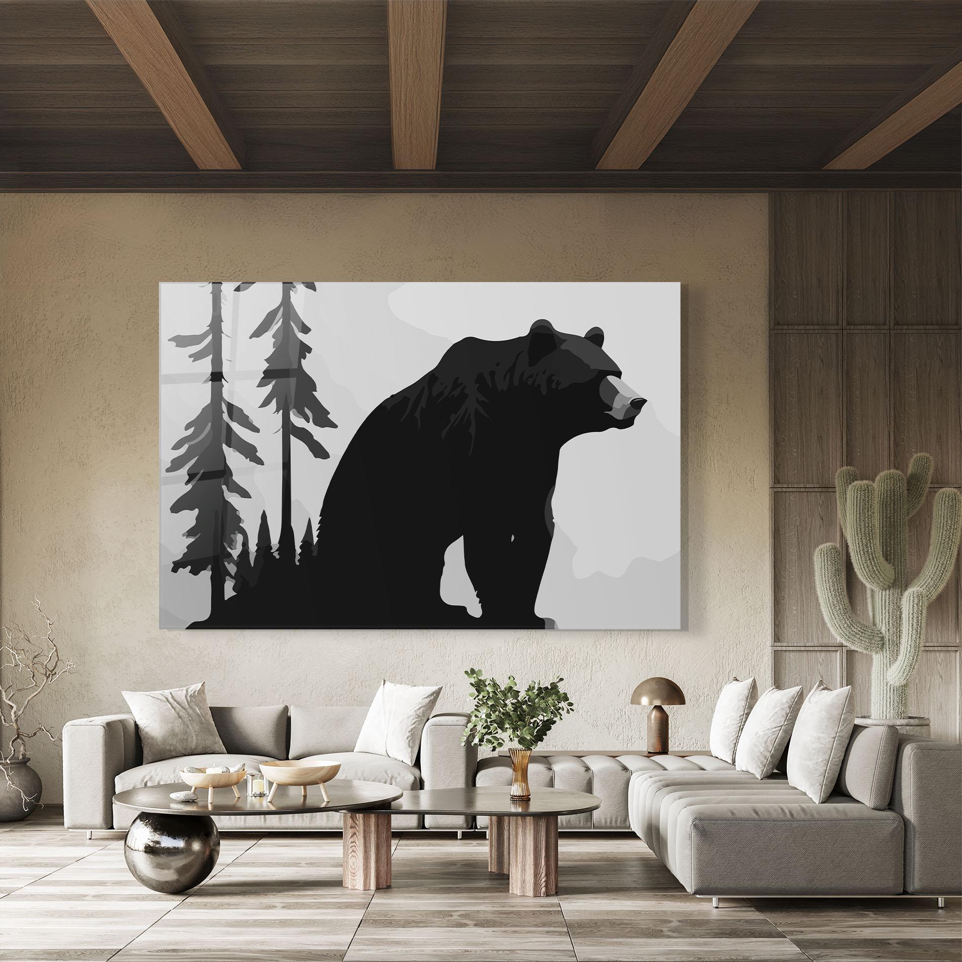 Glasbild Forest Bear mockup 8