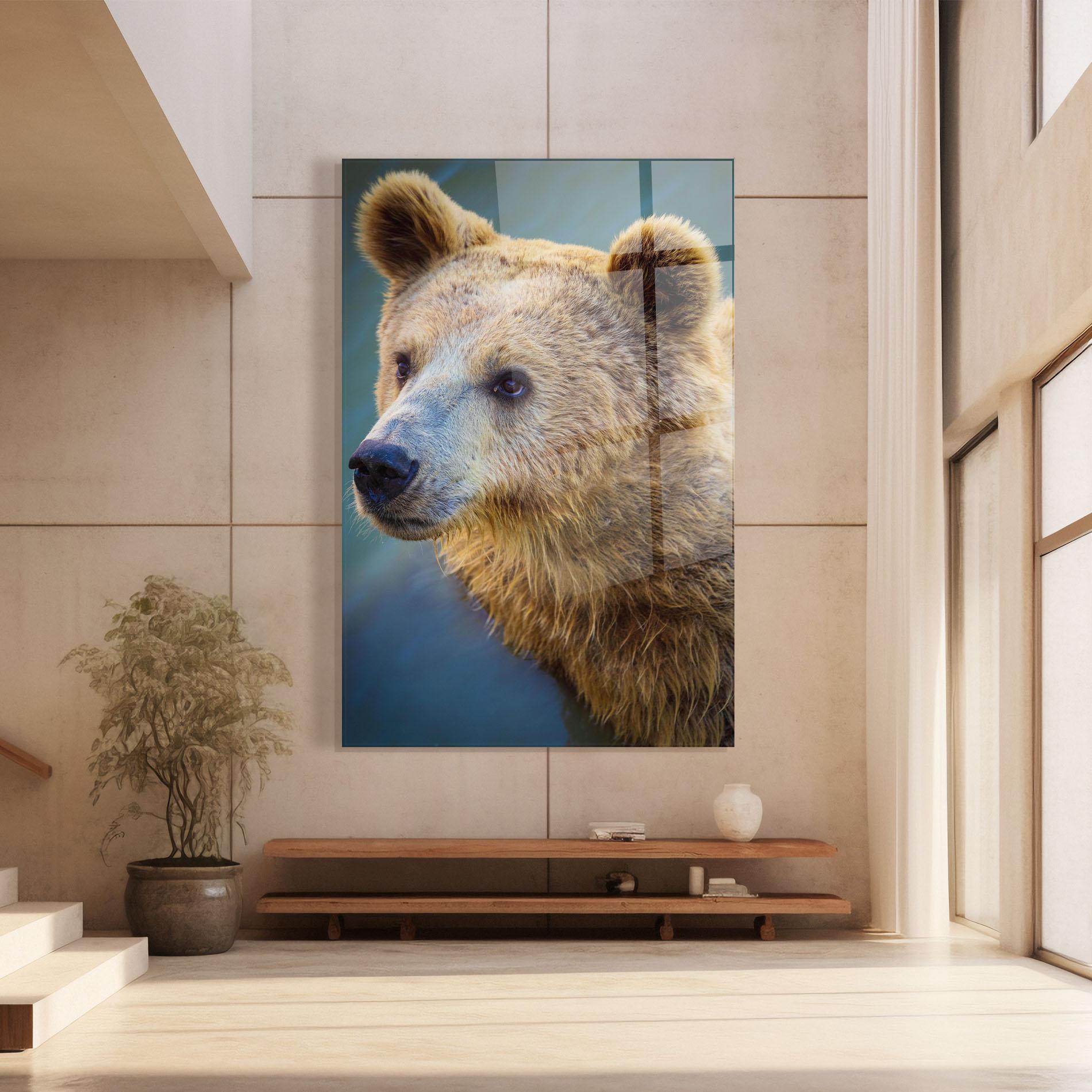 Glasbild Bear Head mockup 8