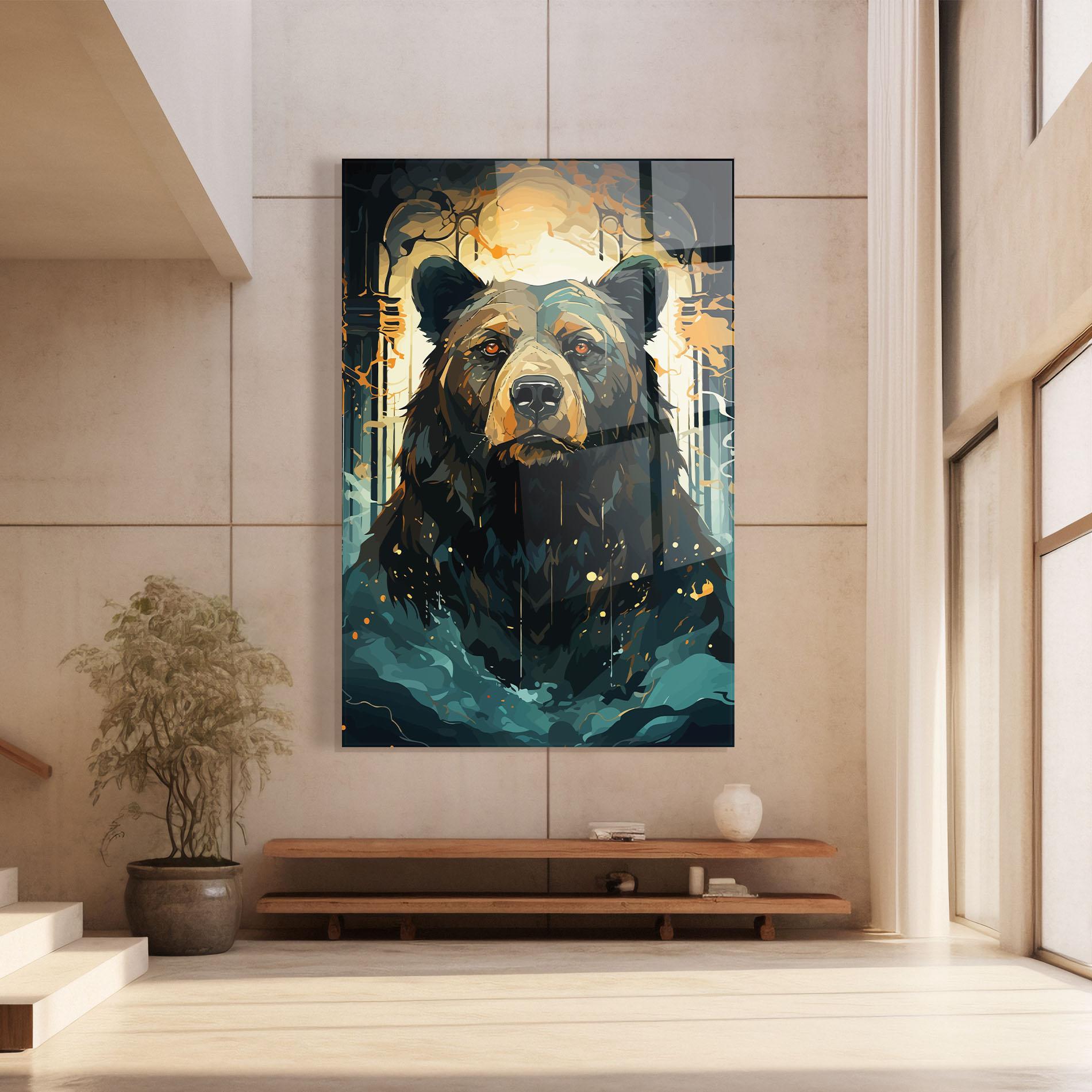 Glasbild Brown Bear Art mockup 8