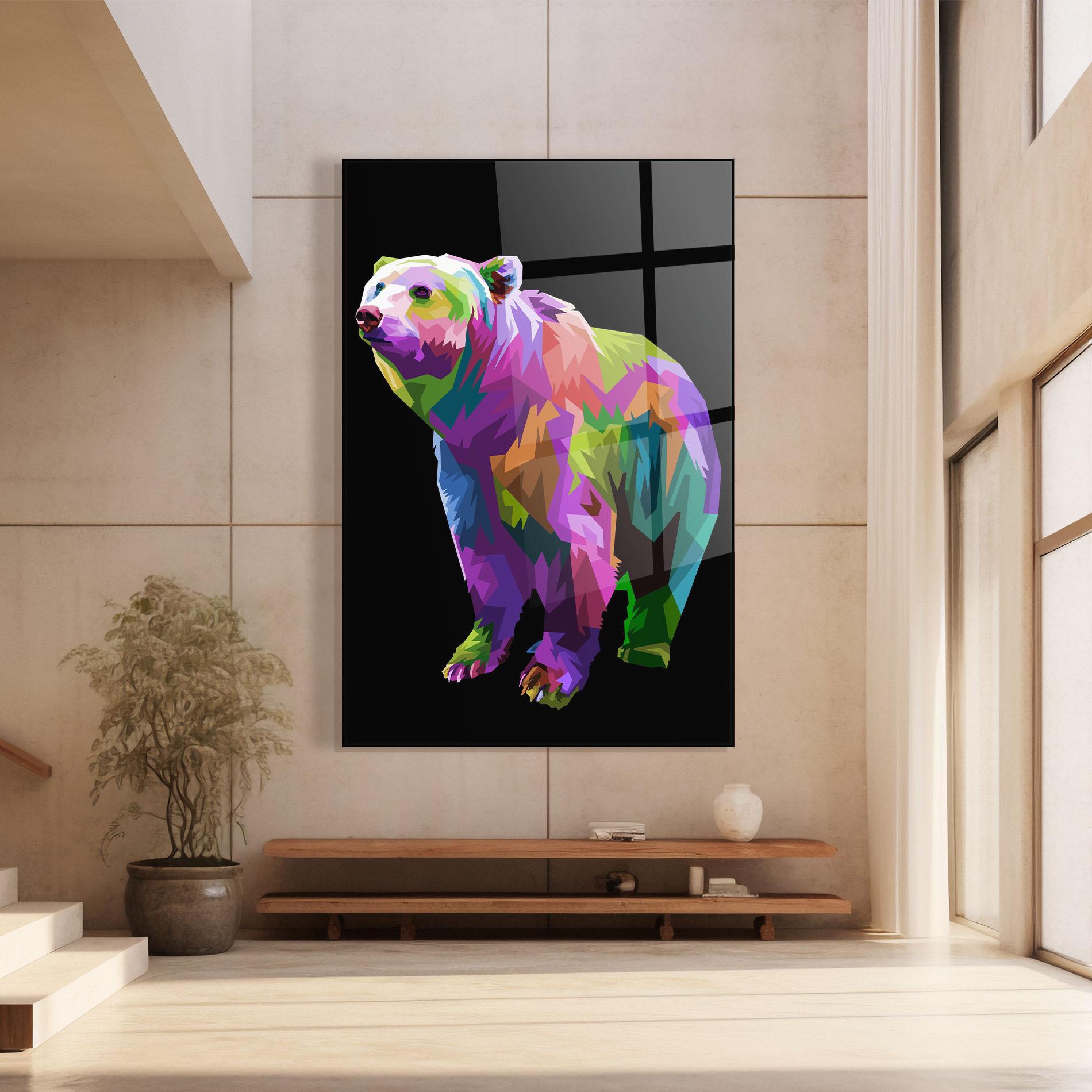 Glasbild Colorful Icebear mockup 8