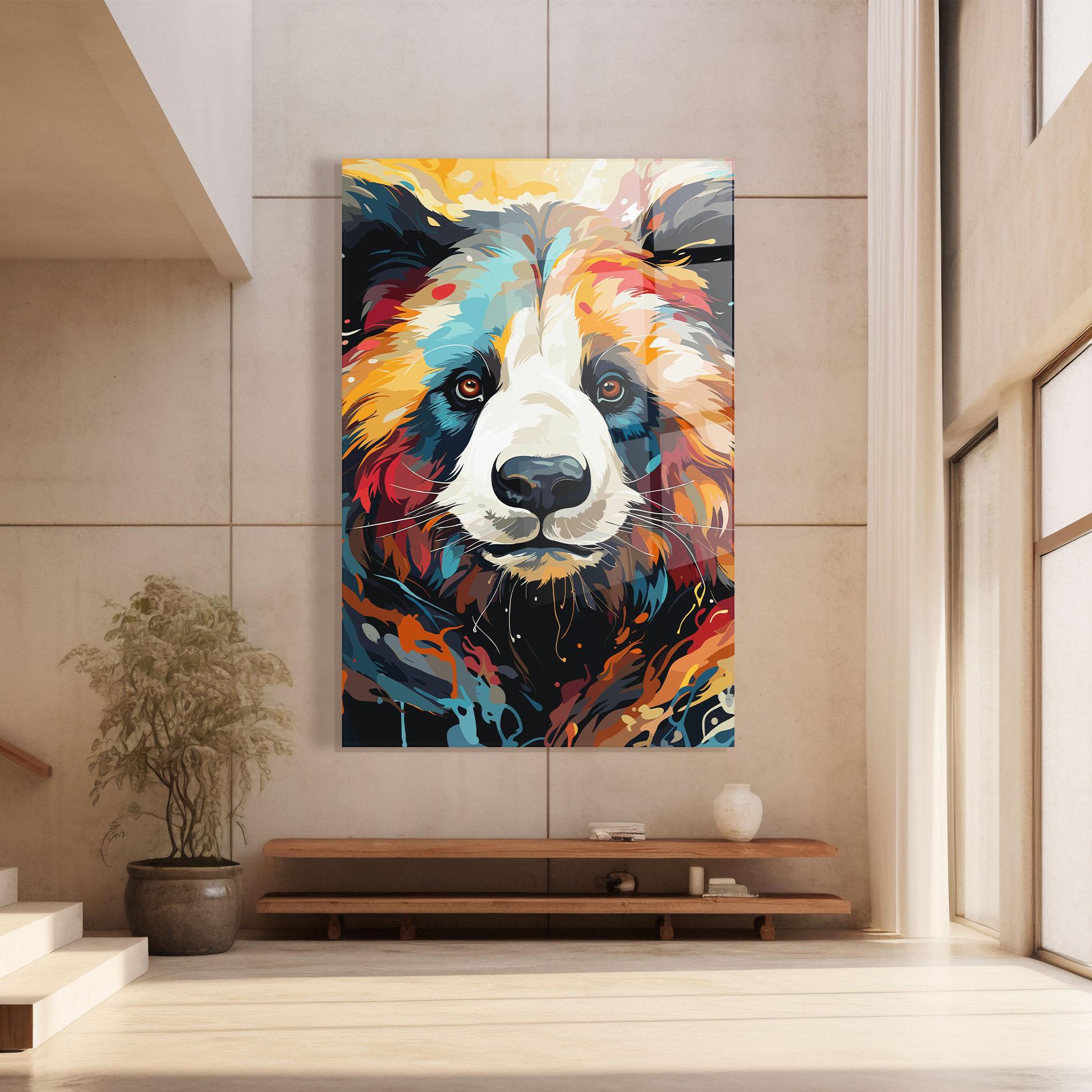 Glasbild Cream Color Bear mockup 8
