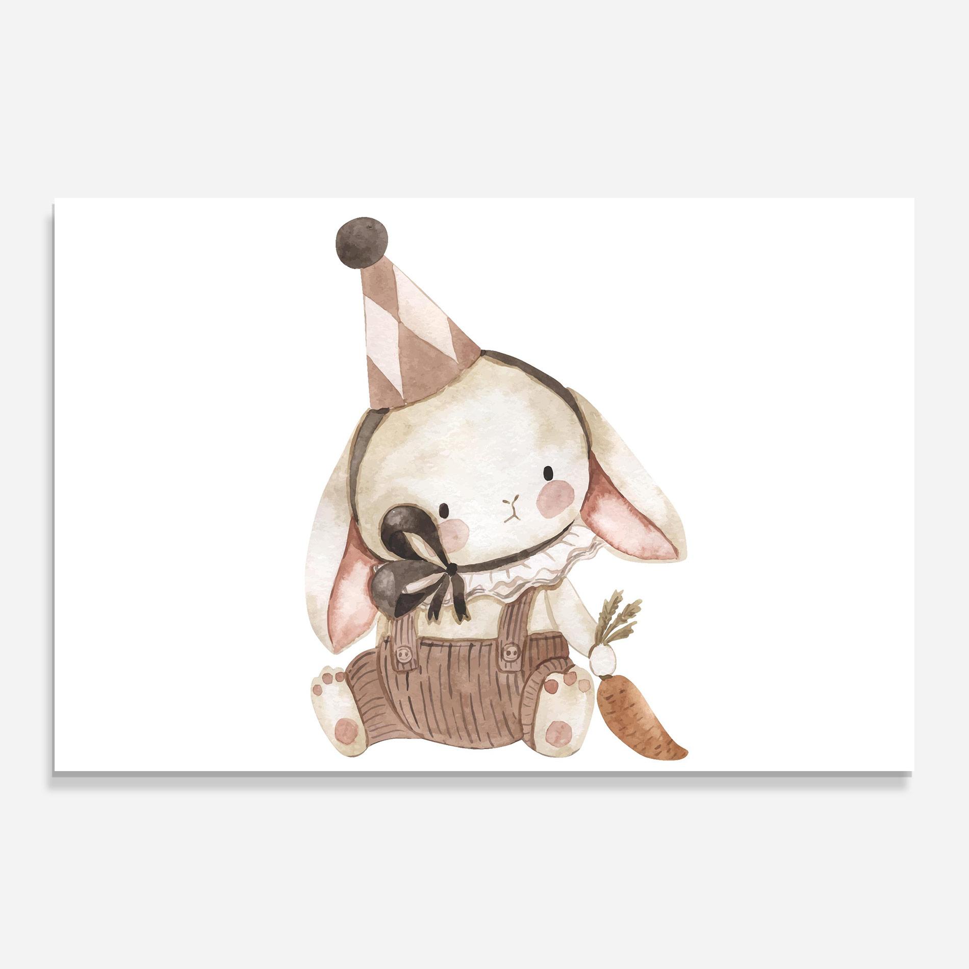 Glasbild Baby Brown Rabbit mockup 0