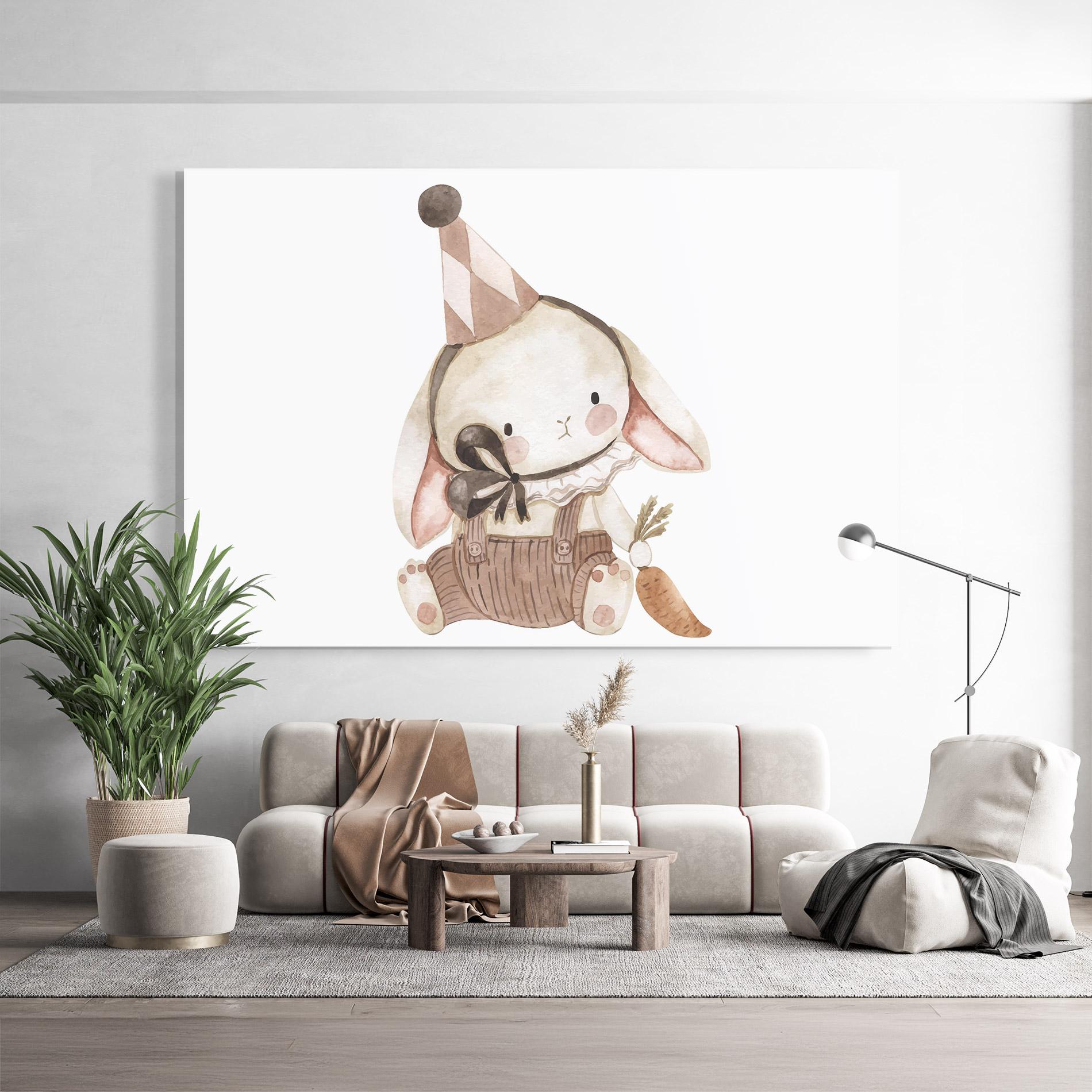 Glasbild Baby Brown Rabbit mockup 9