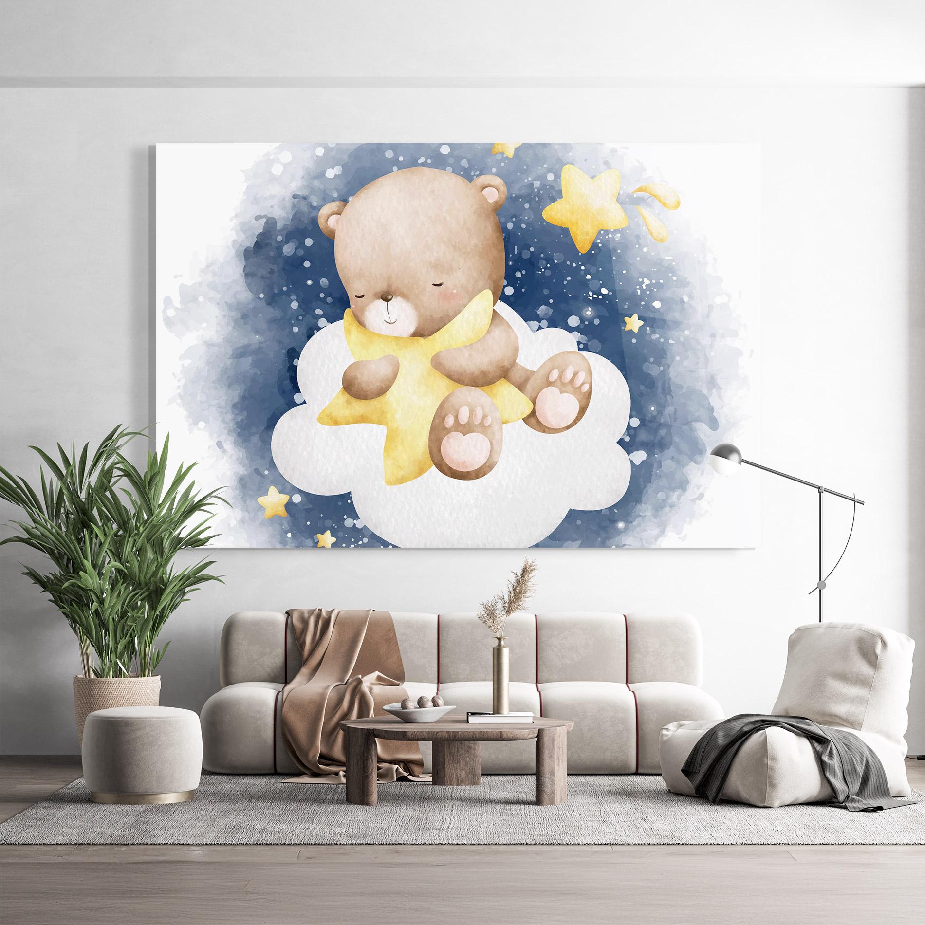 Glasbild Bear Cloud Star mockup 9