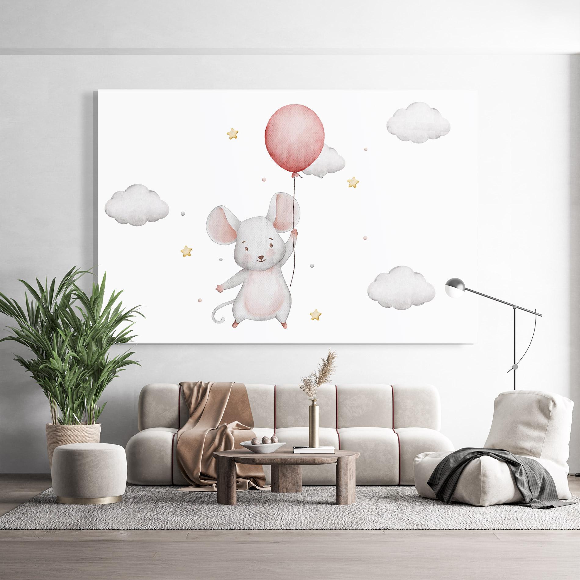 Glasbild Mouse Balloon mockup 9