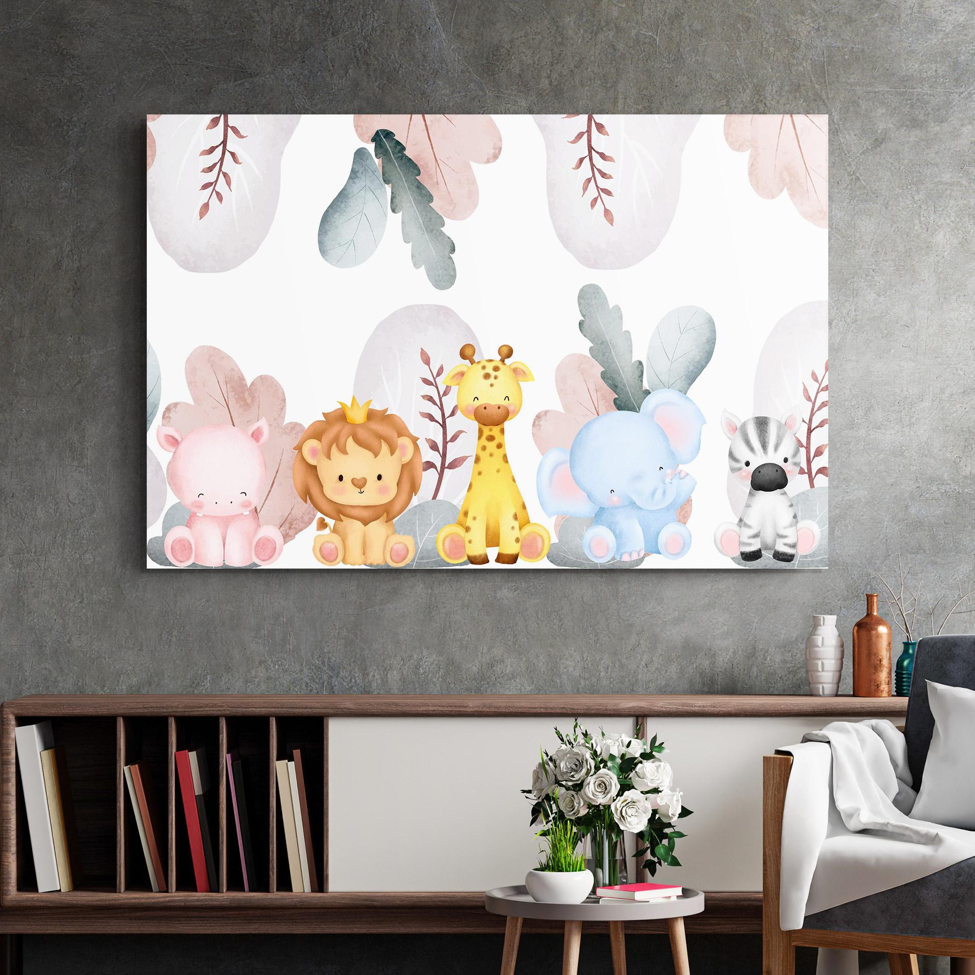 Glasbild Baby Animals mockup 2