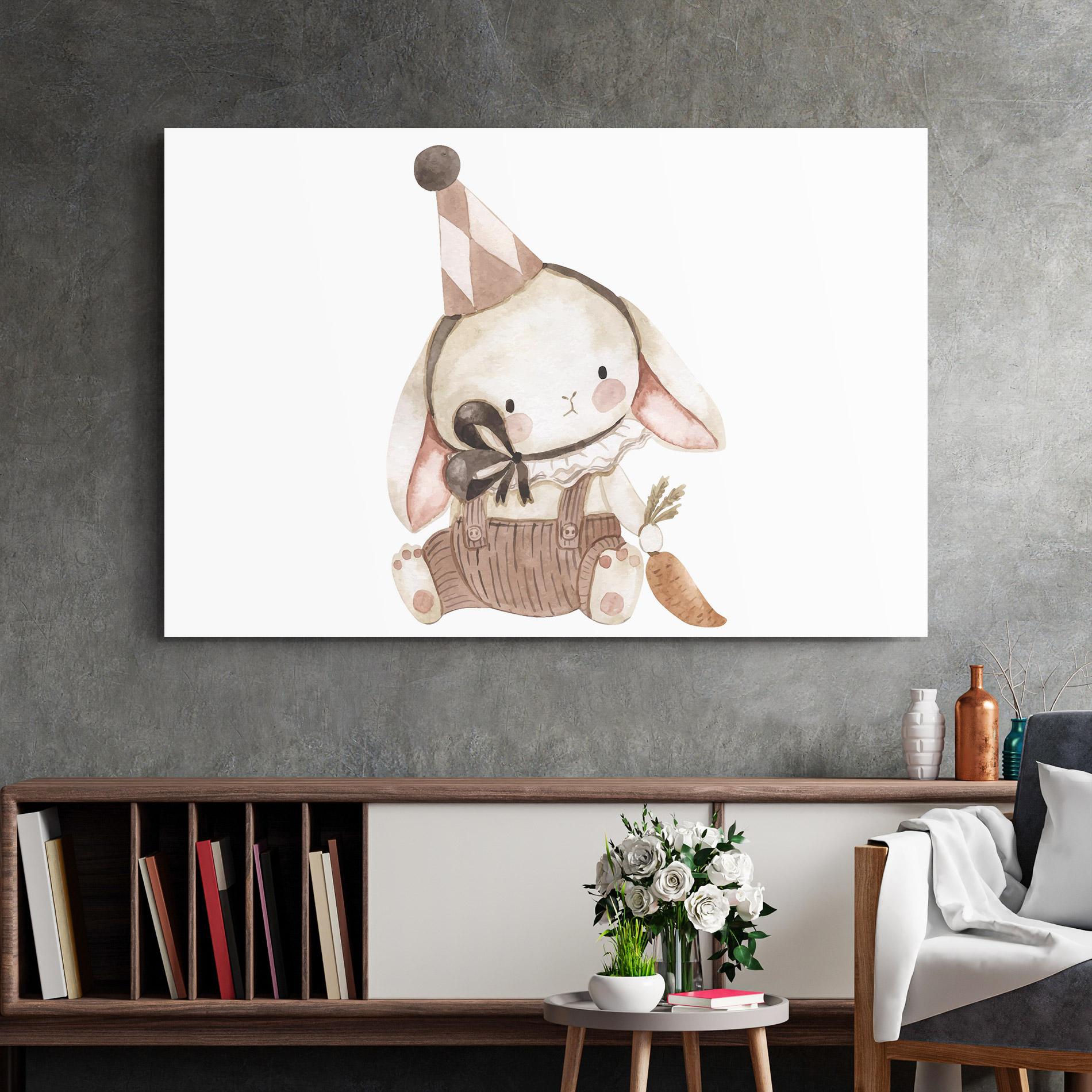 Glasbild Baby Brown Rabbit mockup 2