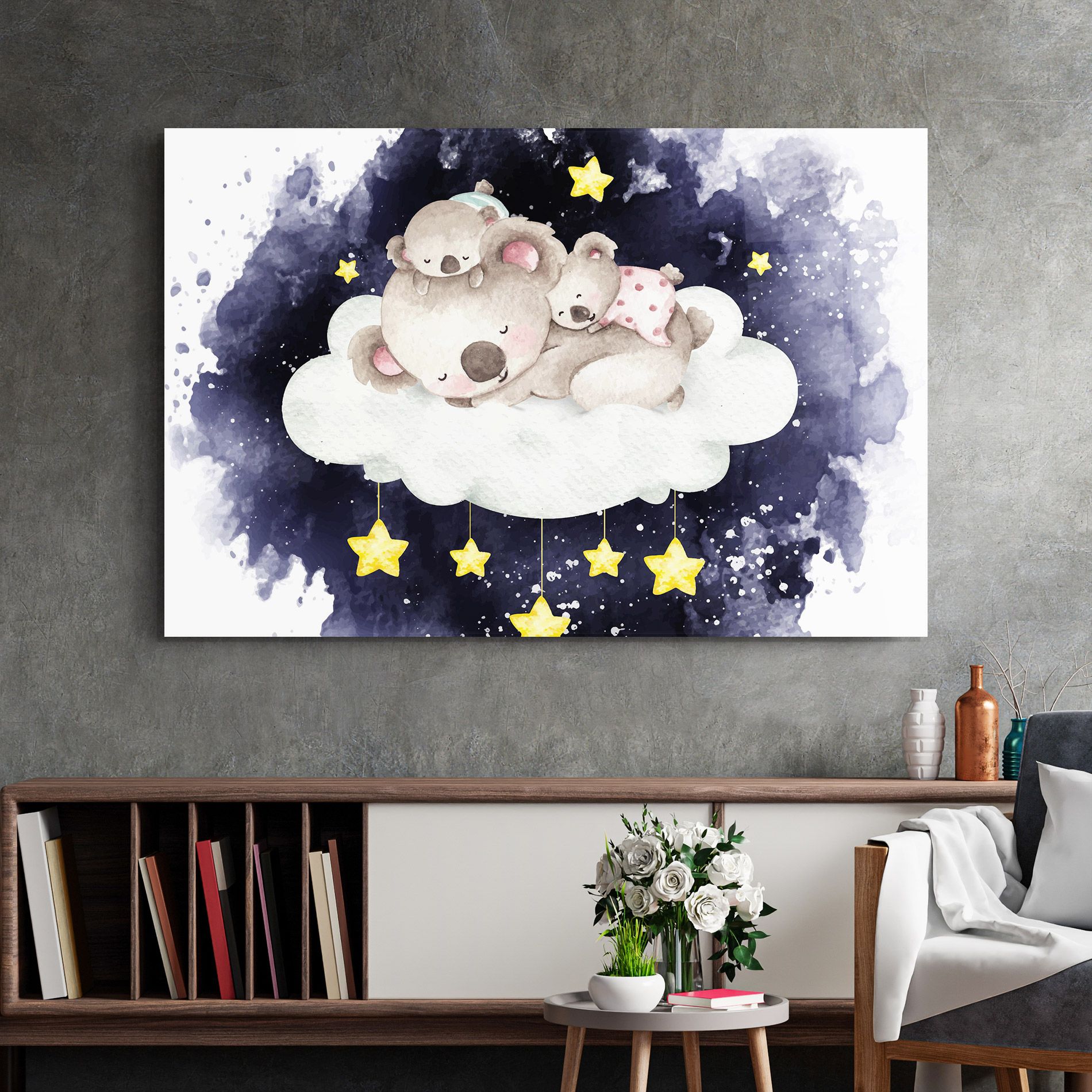 Baby Koala Sleeping mockup 2