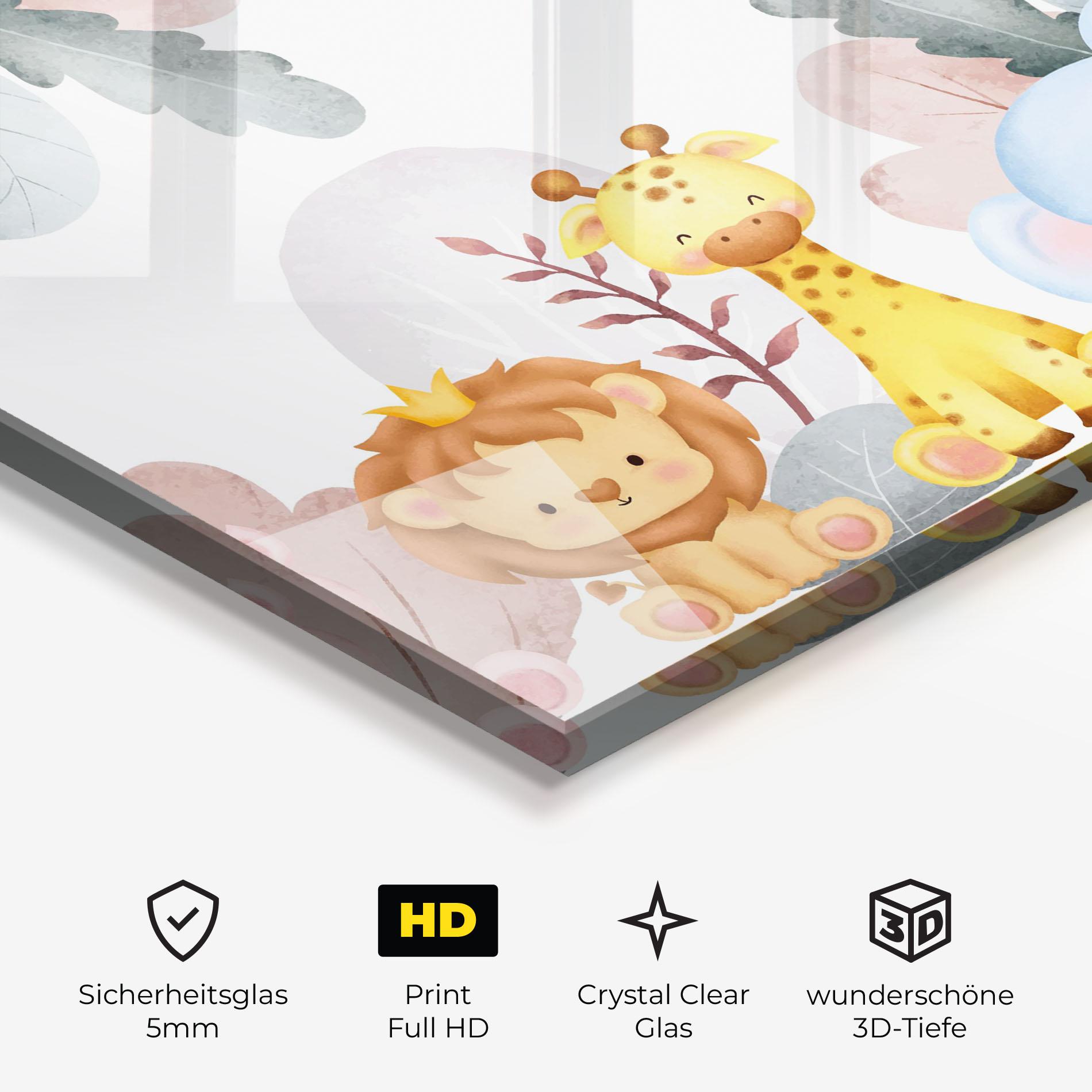 Glasbild Baby Animals mockup 3