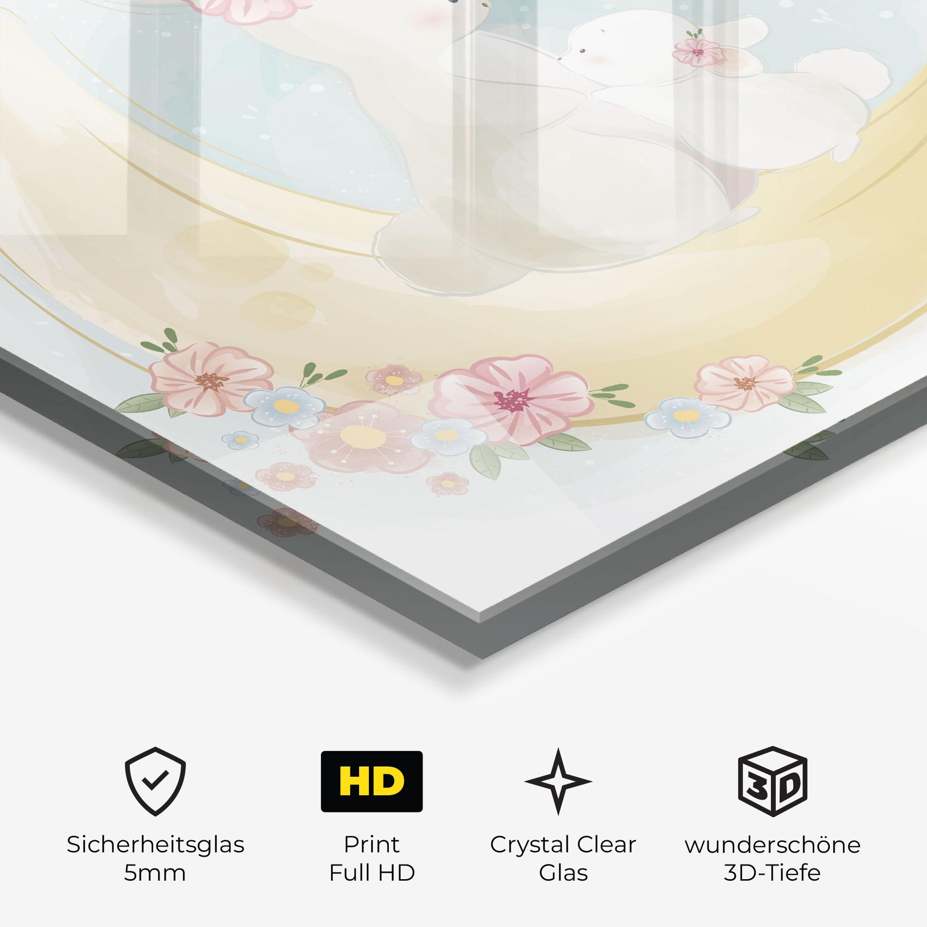 Glasbild Bunny Moon mockup 3
