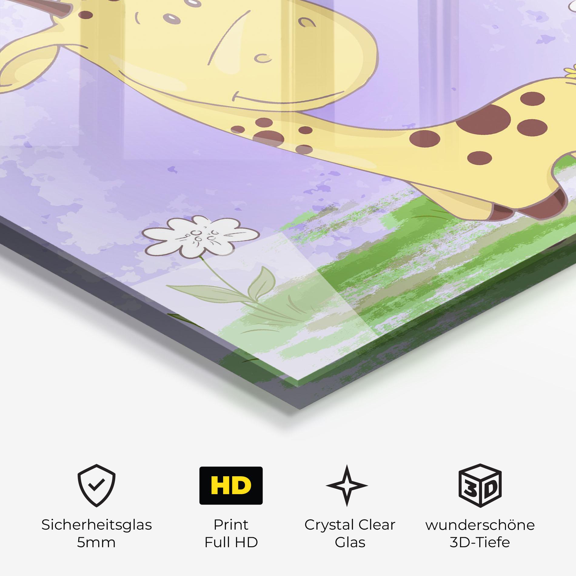 Glasbild Cute Giraffe mockup 3