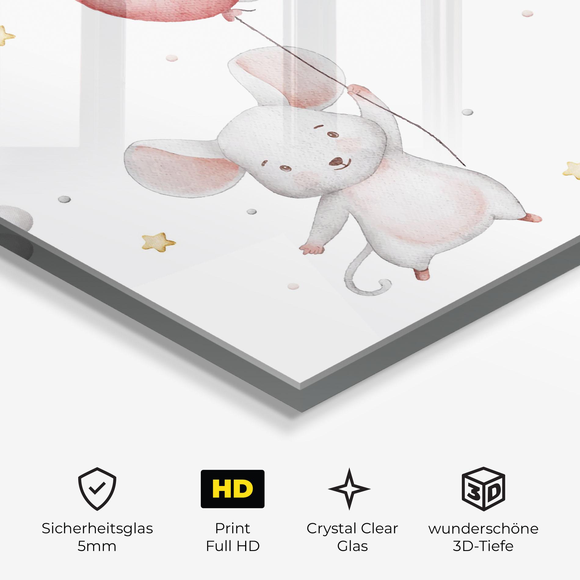 Glasbild Mouse Balloon mockup 3