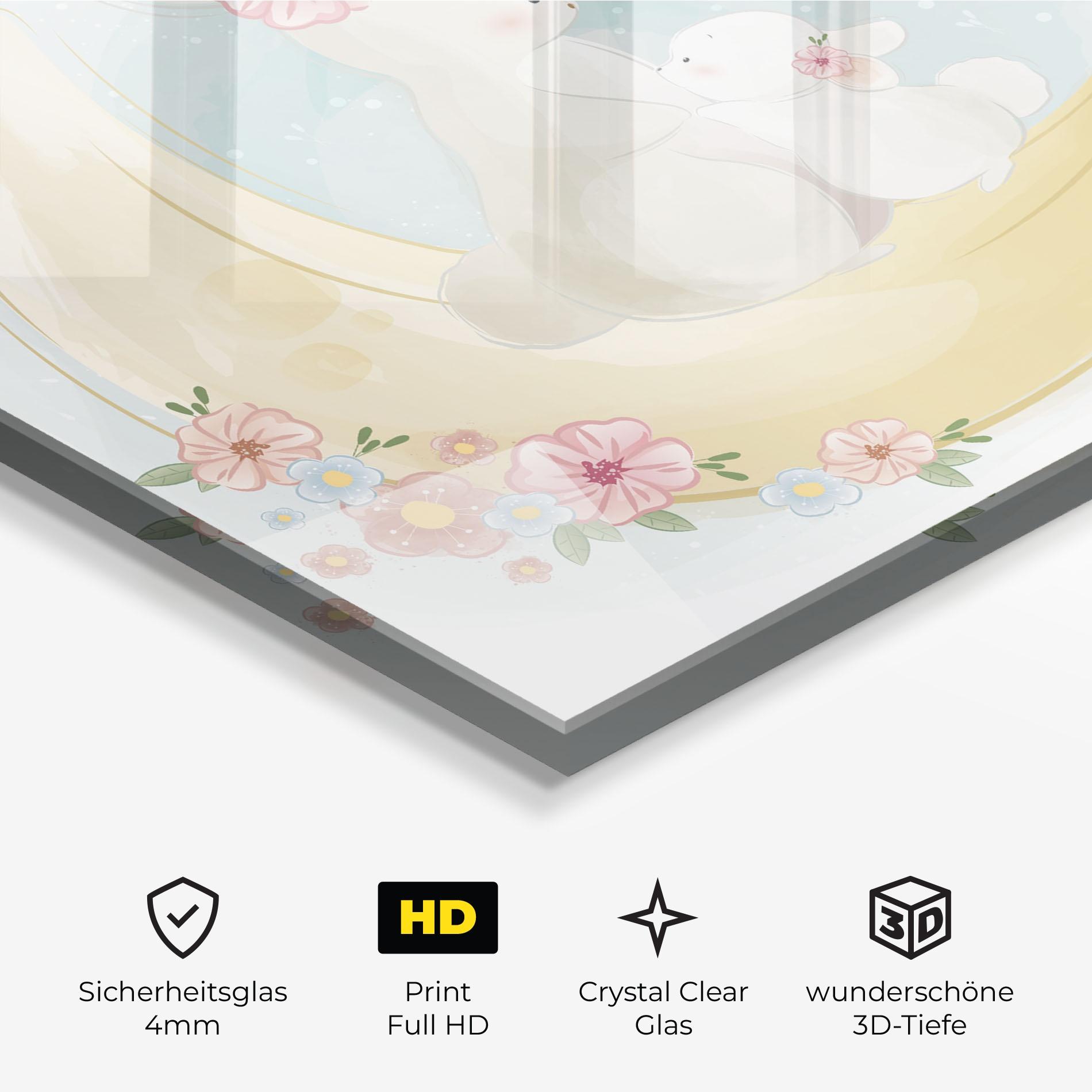 Glasbild Bunny Moon mockup 3