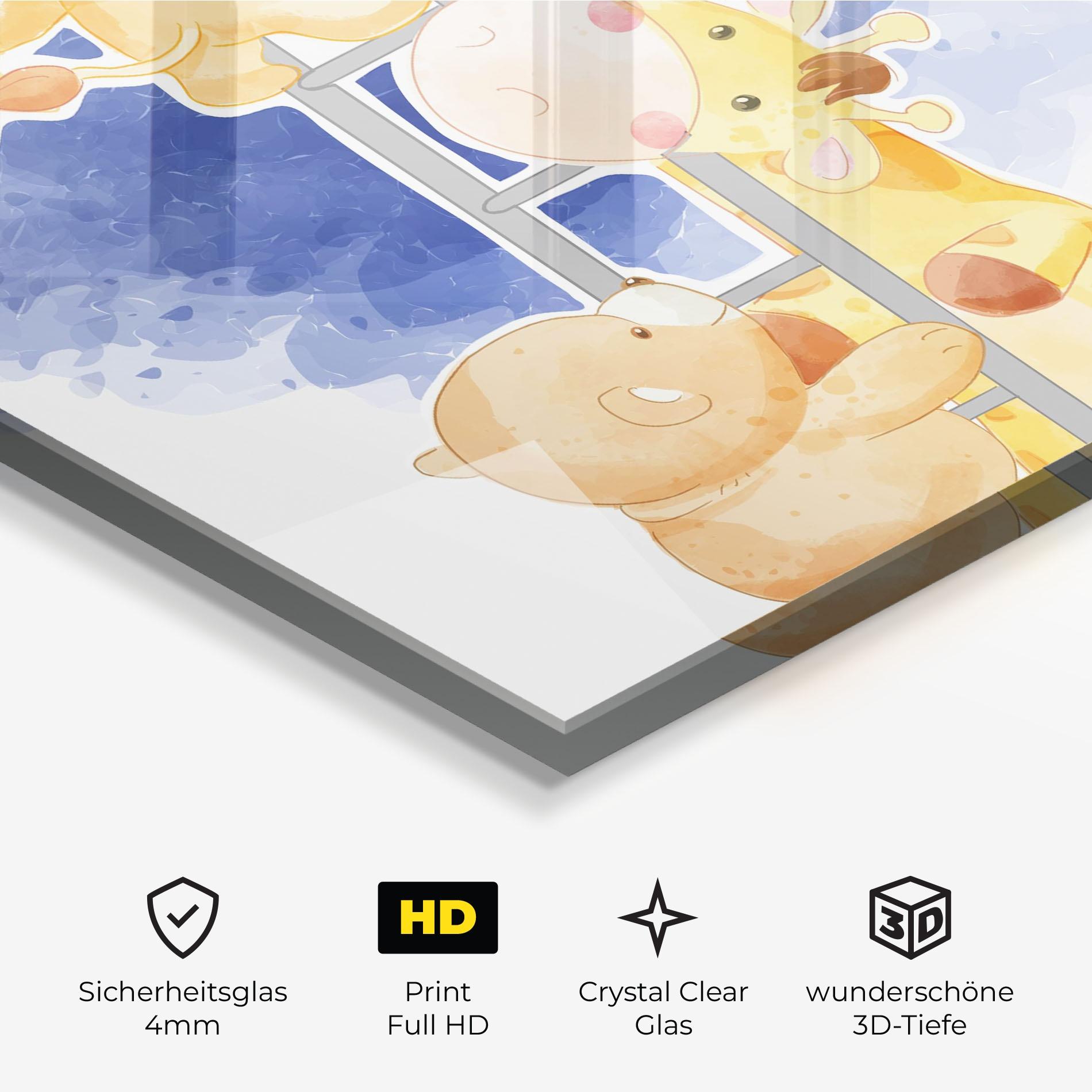 Glasbild Lion Moon mockup 3