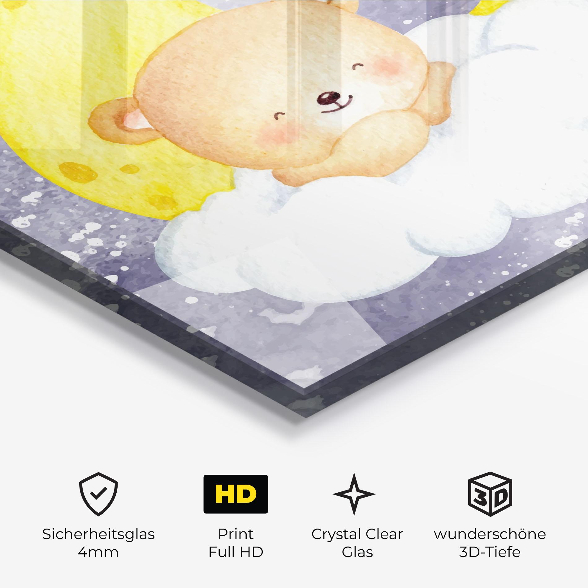 Glasbild Sleepy Bear mockup 3