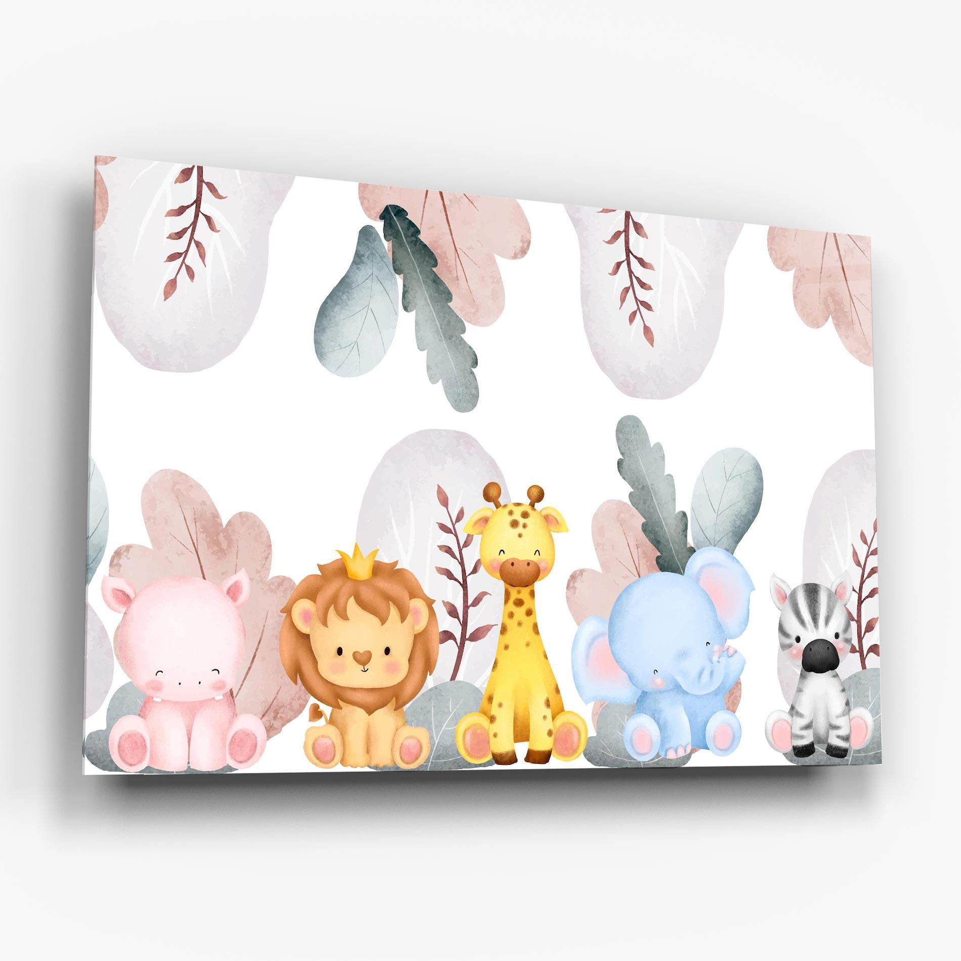 Glasbild Baby Animals mockup 6