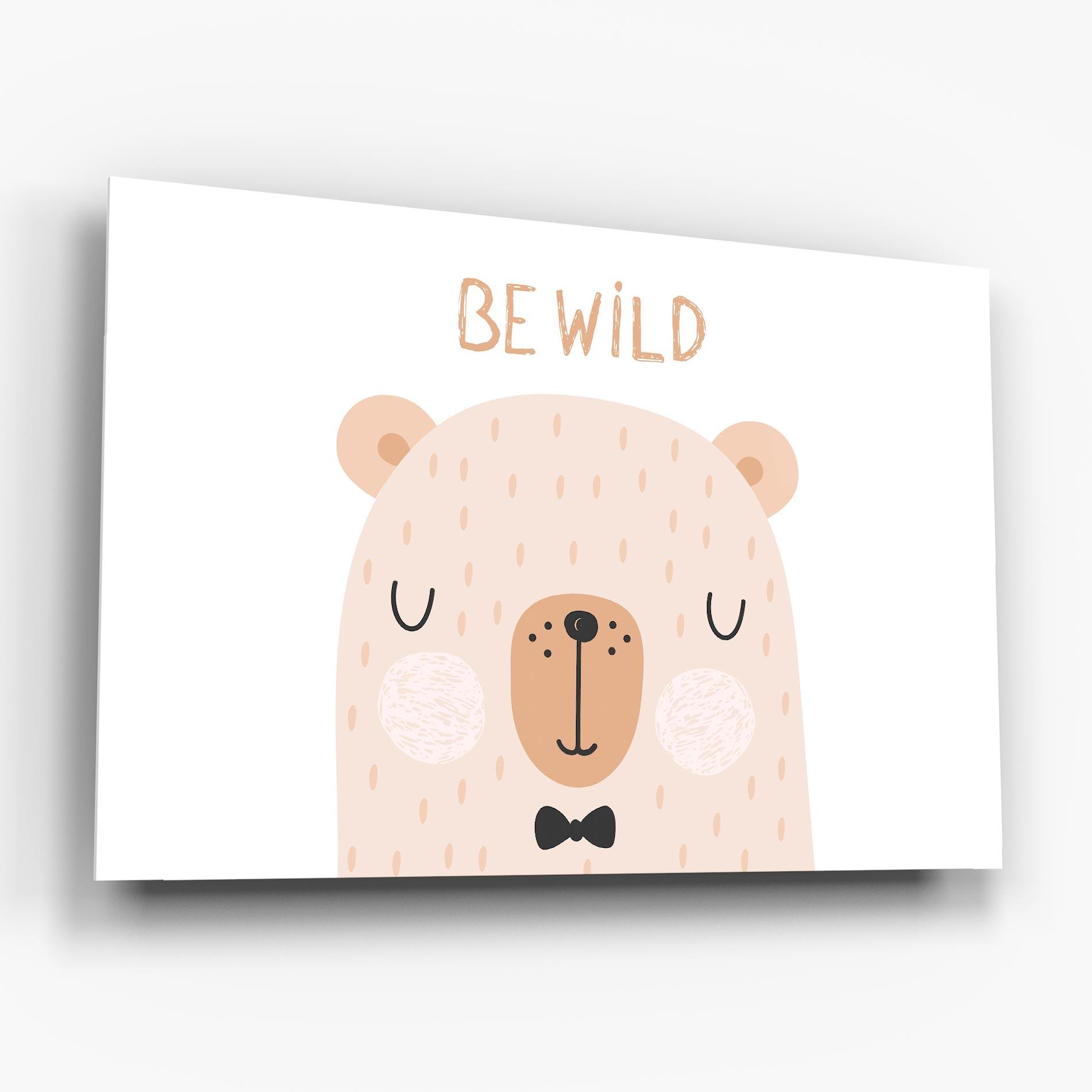 Glasbild Bear Be Wild mockup 6