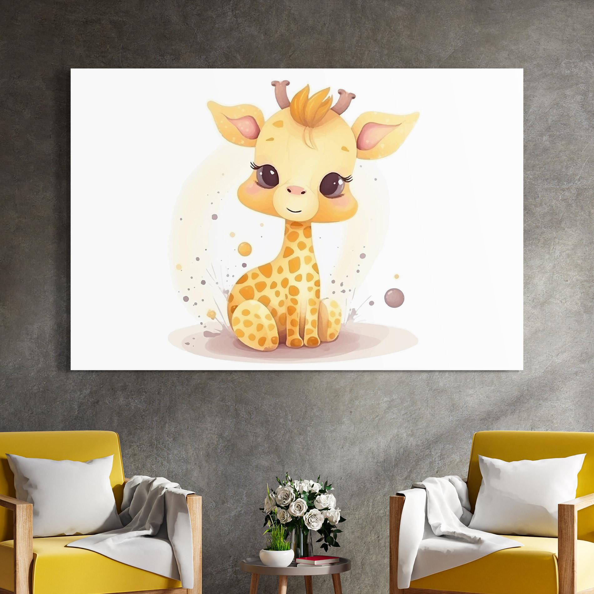 Glasbild Adorable Giraffe mockup 4