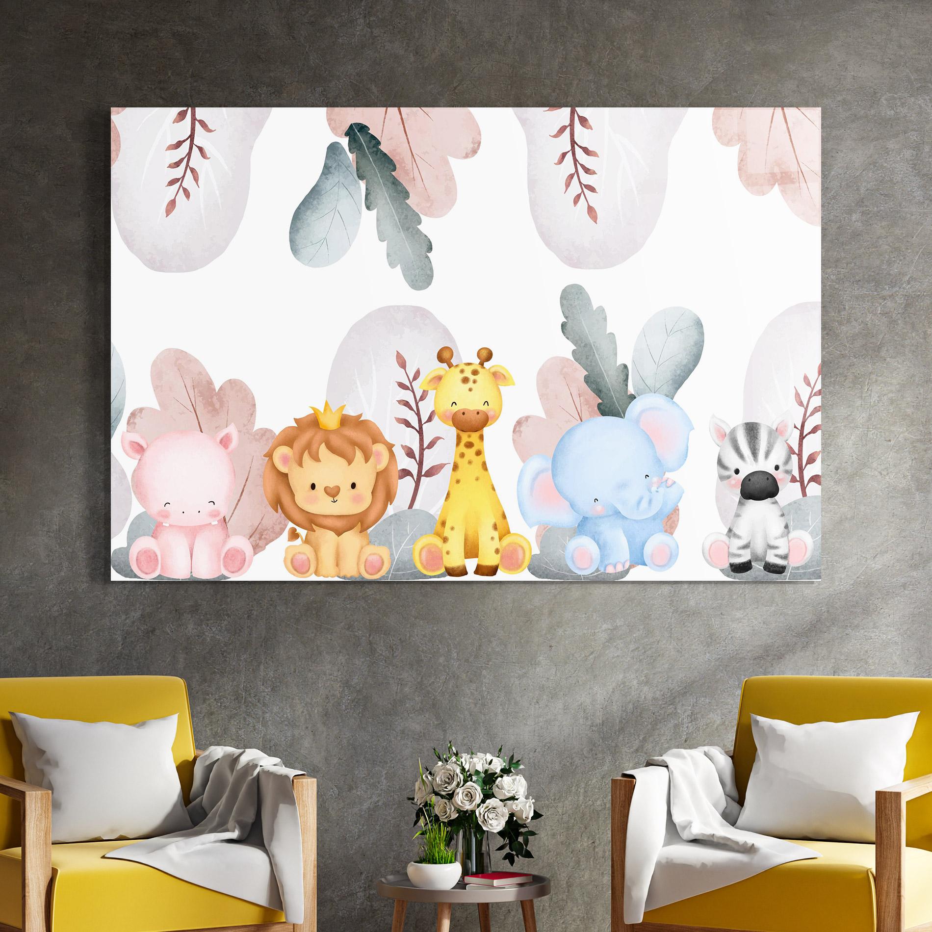 Glasbild Baby Animals mockup 4