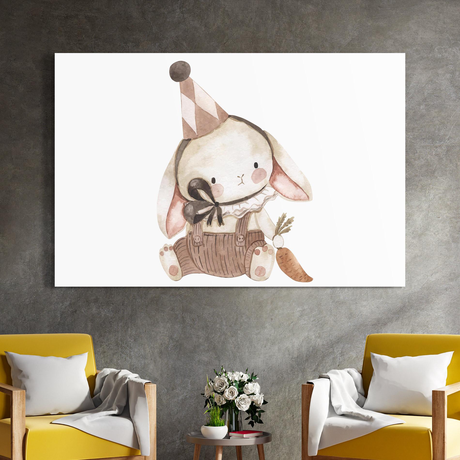 Glasbild Baby Brown Rabbit mockup 4