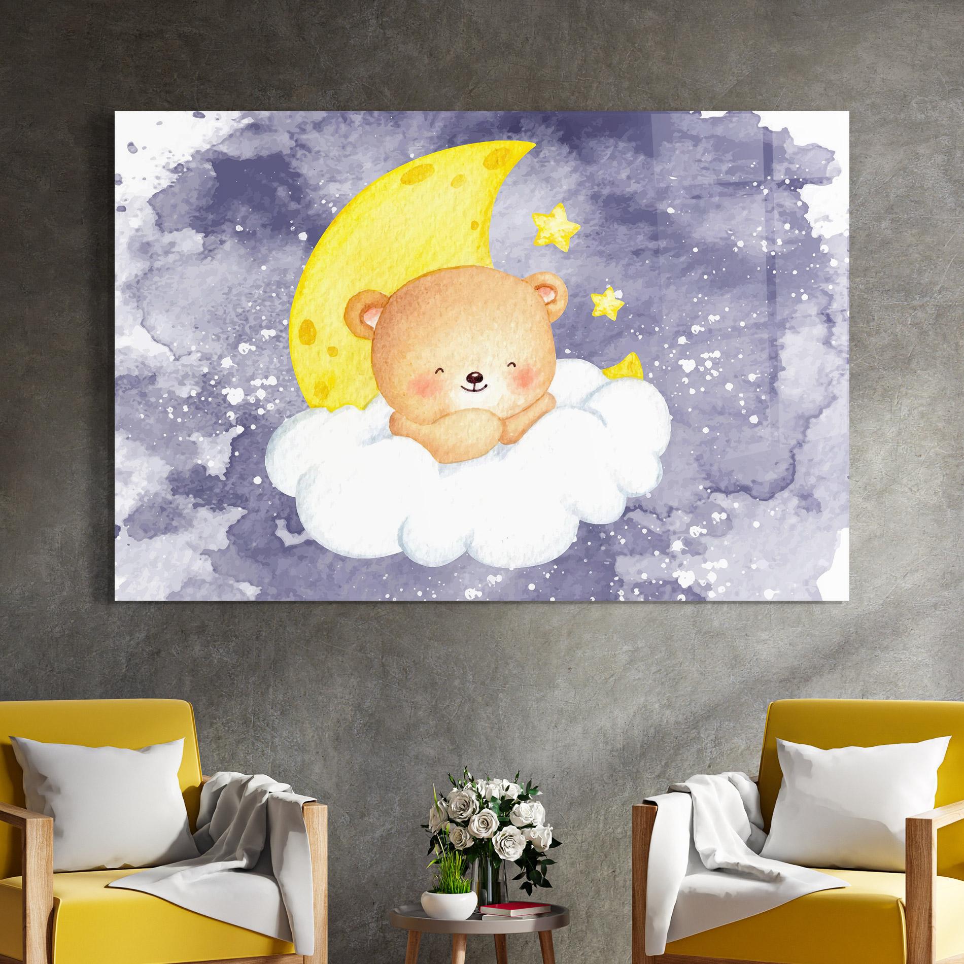 Glasbild Sleepy Bear mockup 4