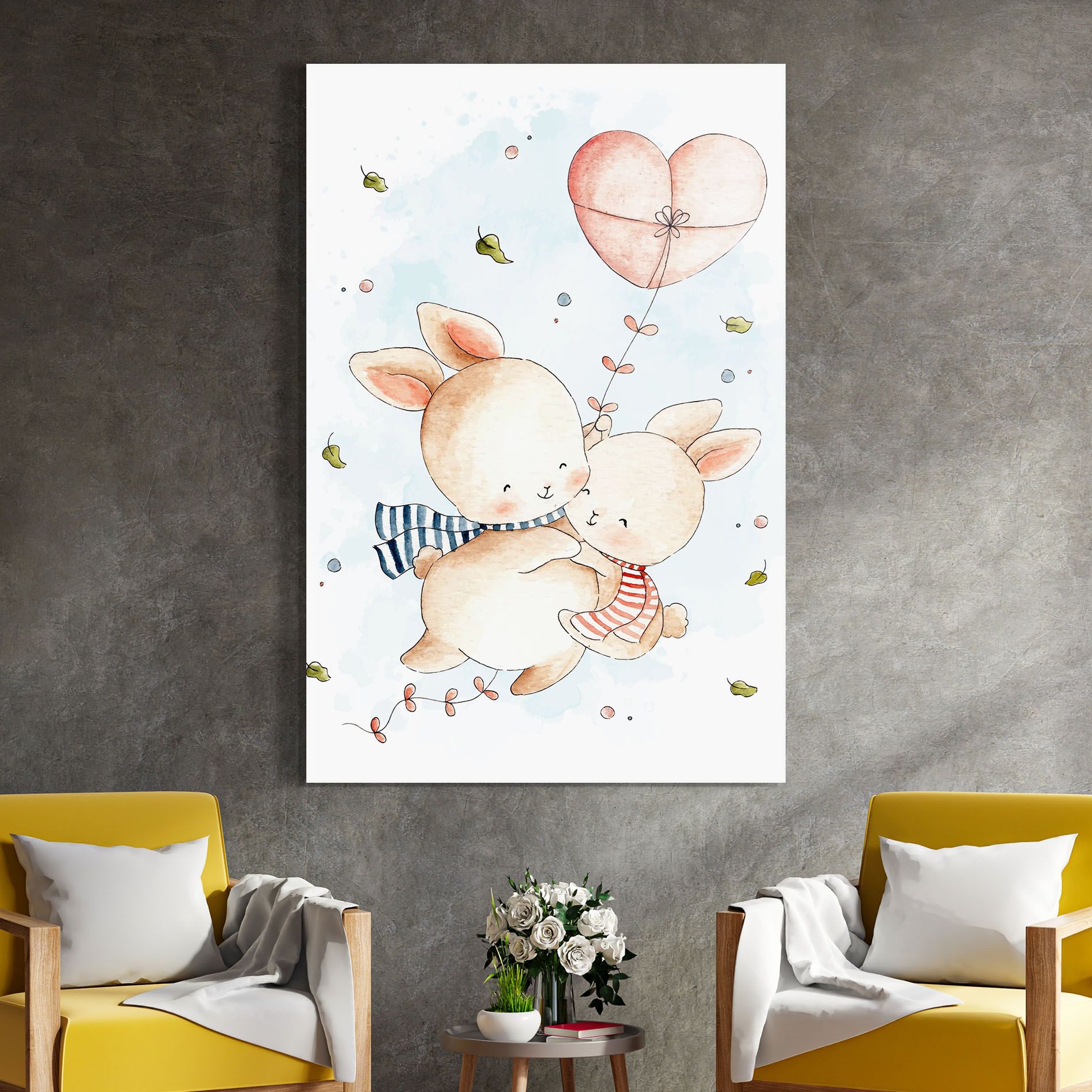 Cute Couple Rabbit mockup 4