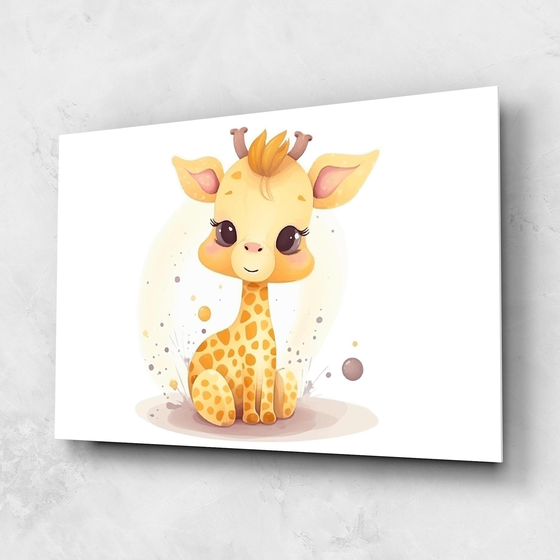 Glasbild Adorable Giraffe mockup 1