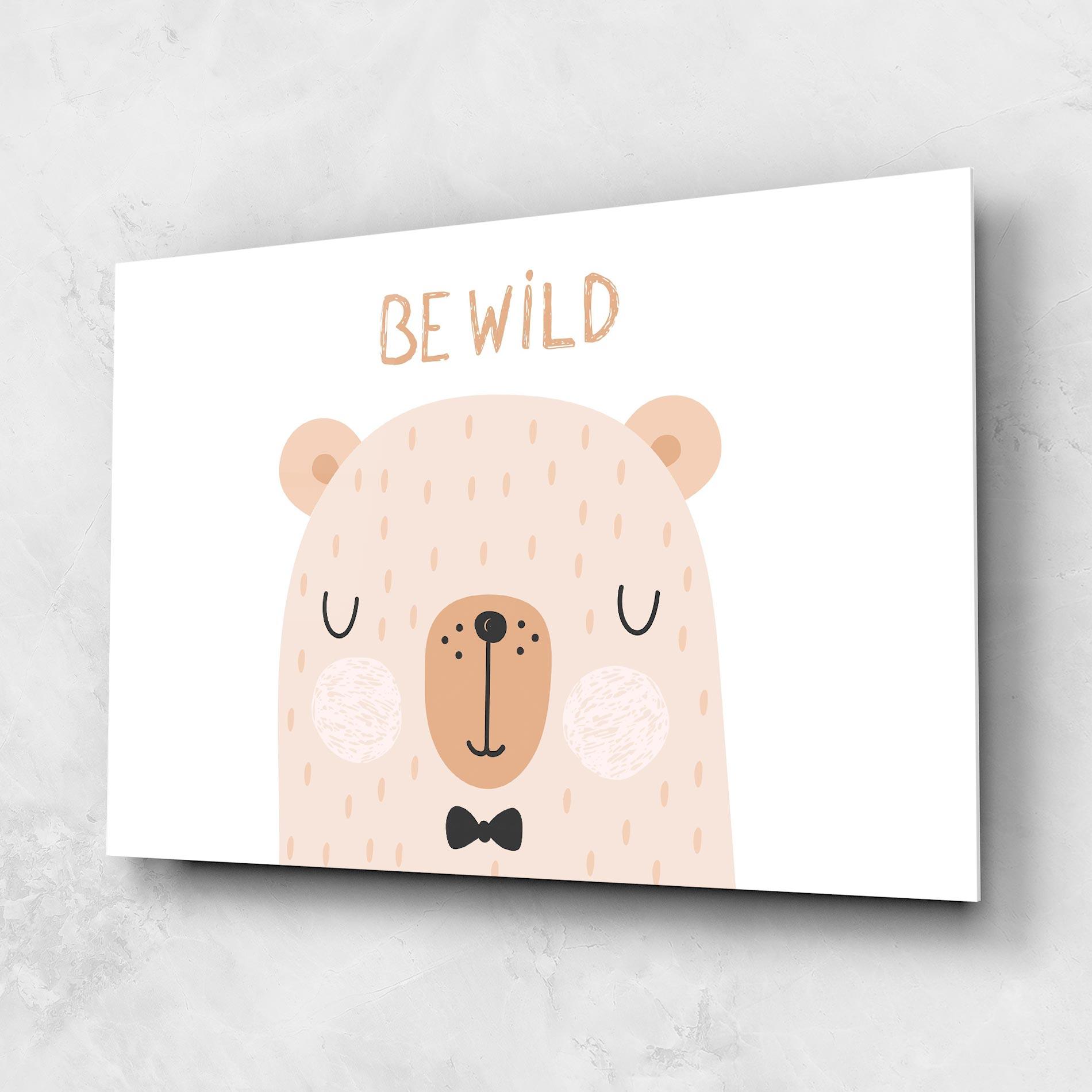 Glasbild Bear Be Wild mockup 1