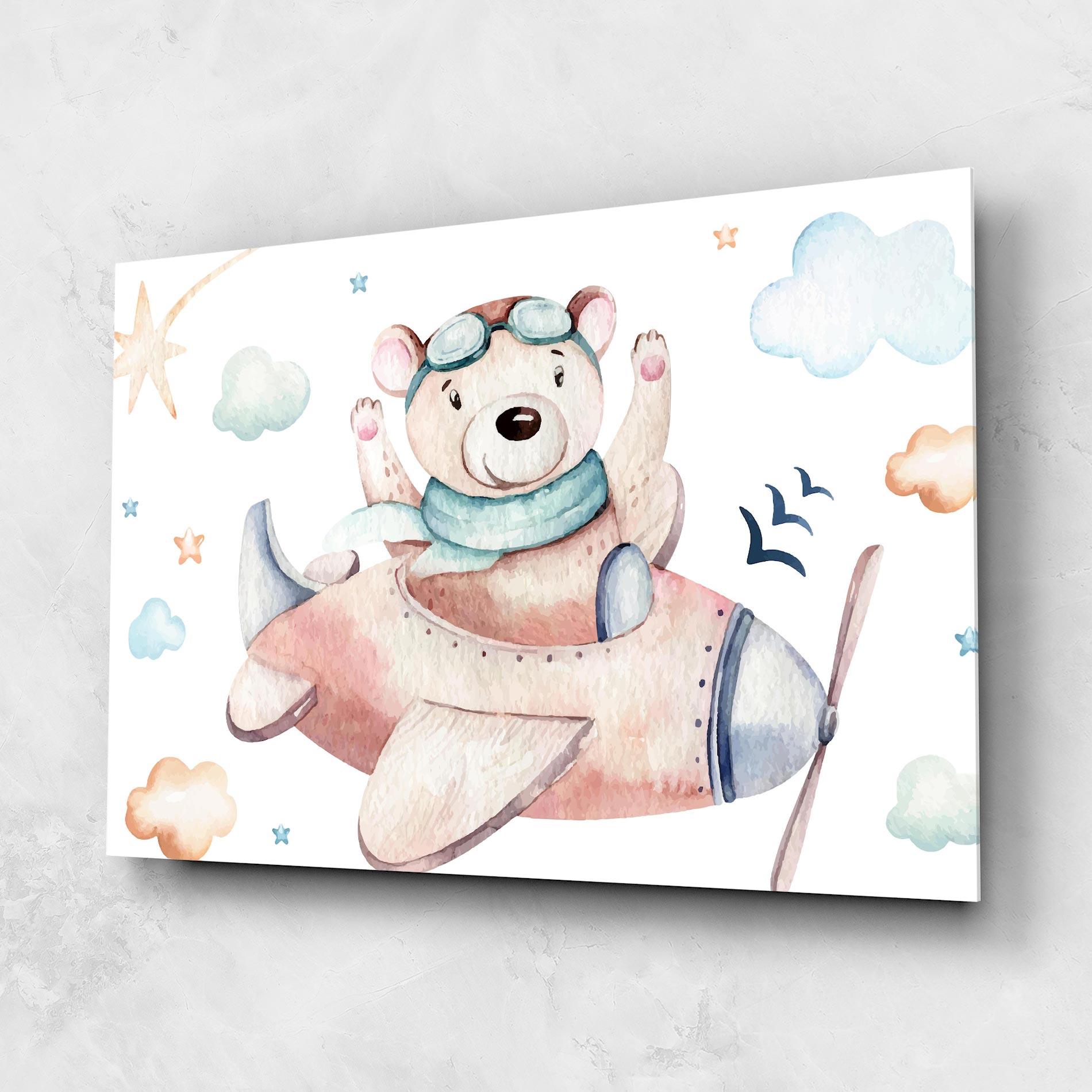 Glasbild Bear Flying mockup 1