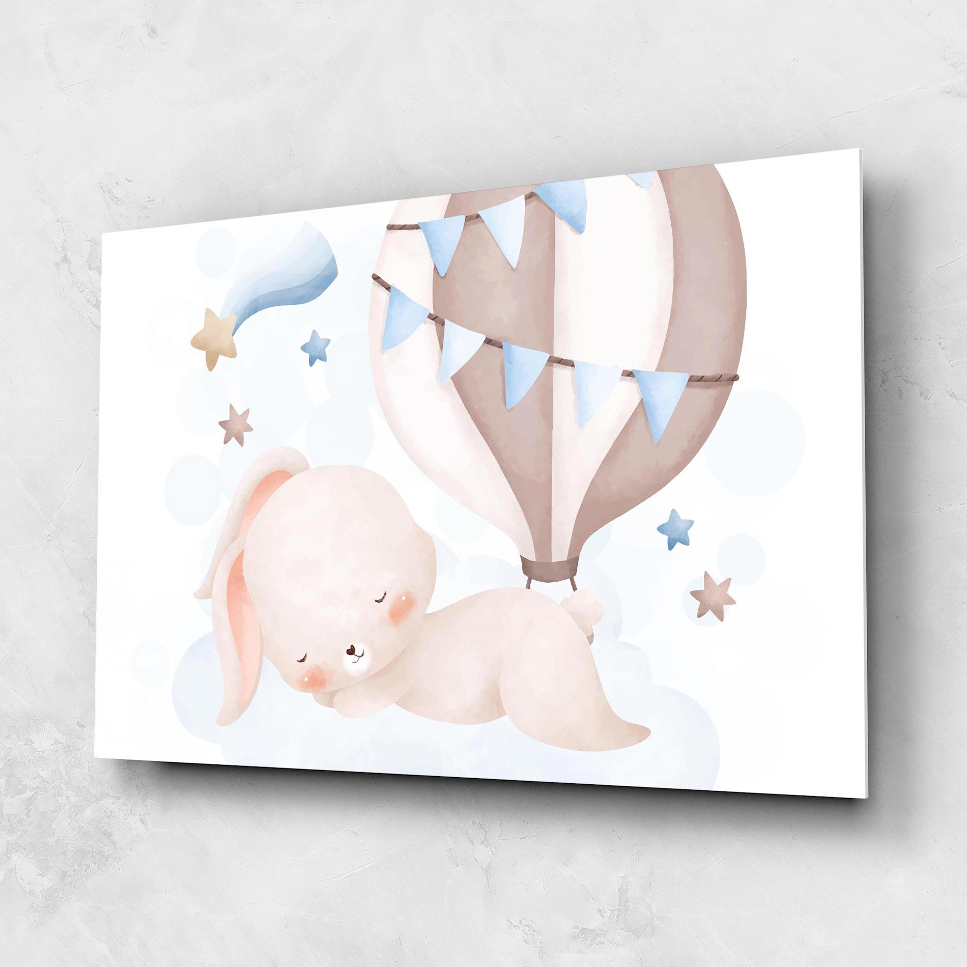 Glasbild Bunny Cloud Sleep mockup 1
