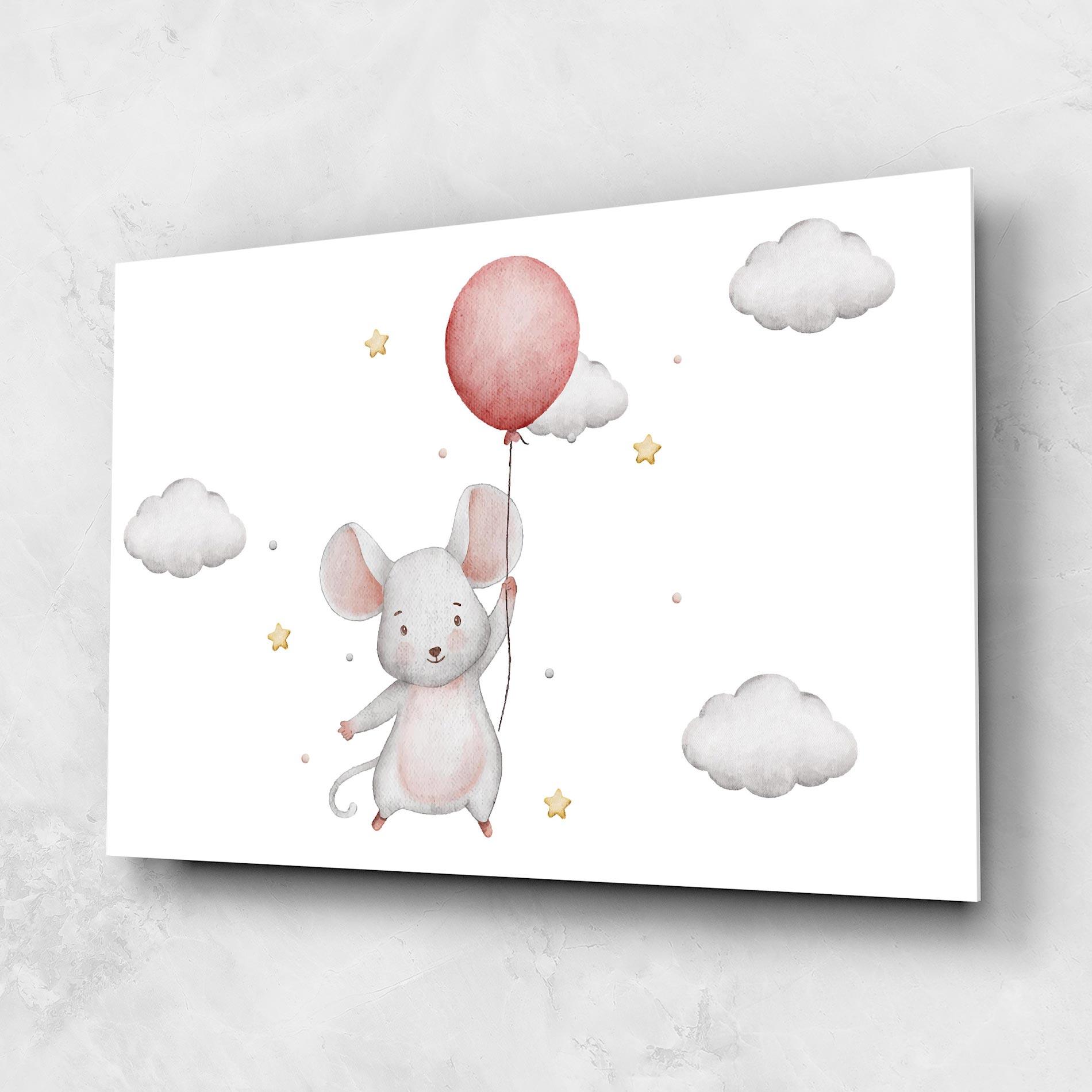 Glasbild Mouse Balloon mockup 1