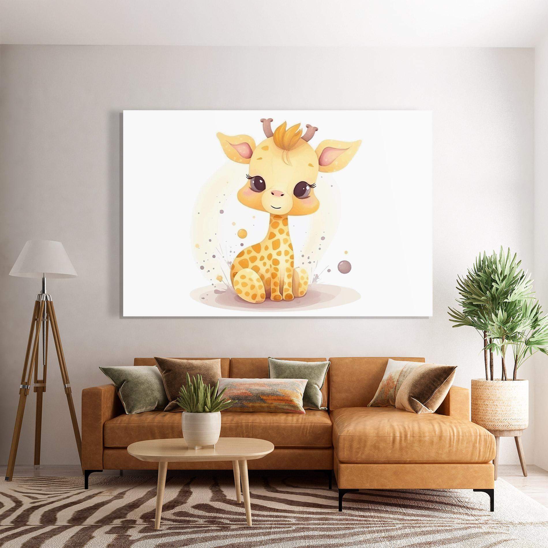 Glasbild Adorable Giraffe mockup 7