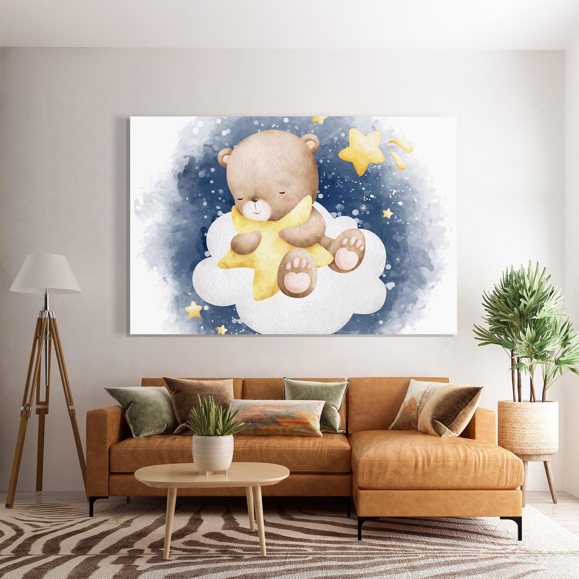 Glasbild Bear Cloud Star mockup 7