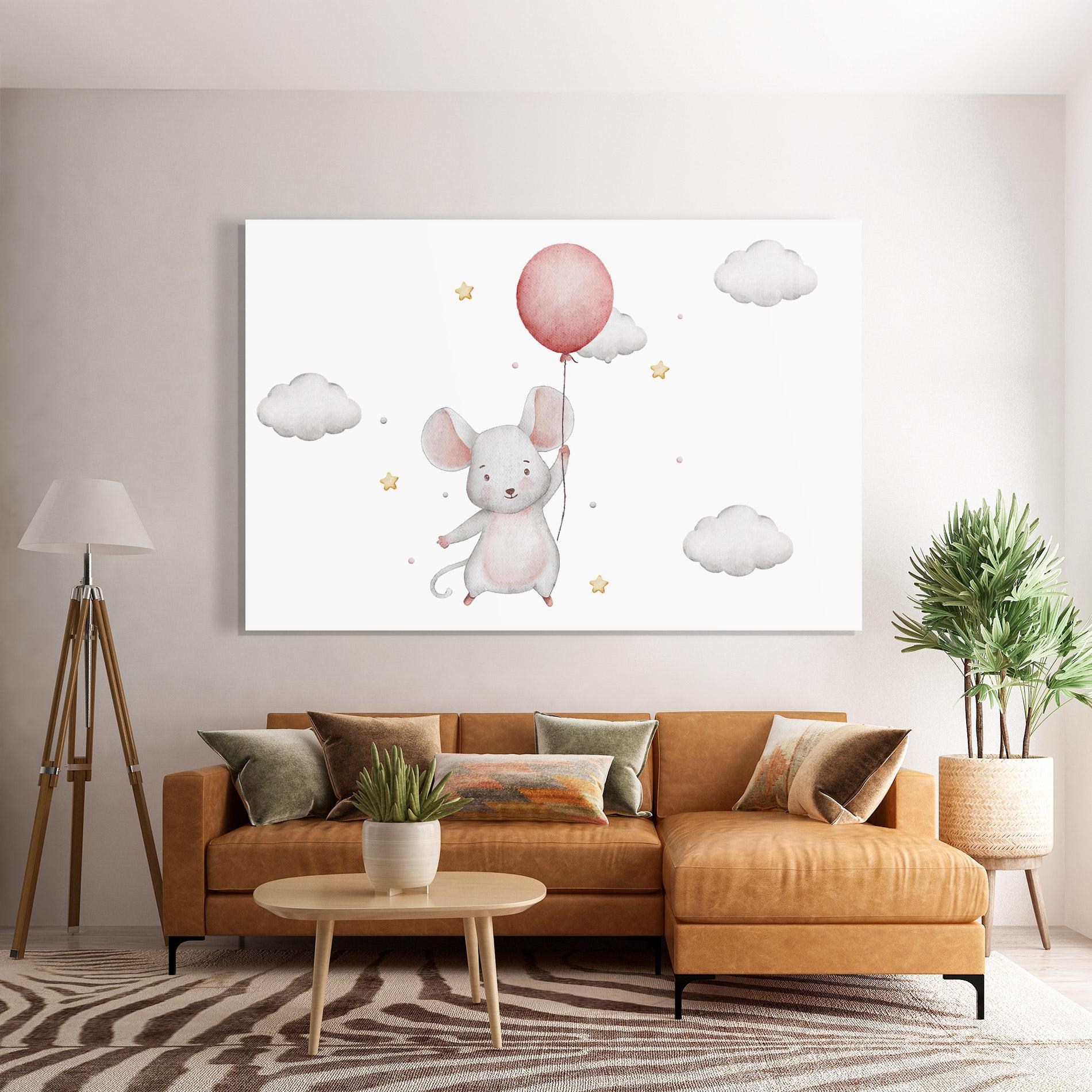 Glasbild Mouse Balloon mockup 7
