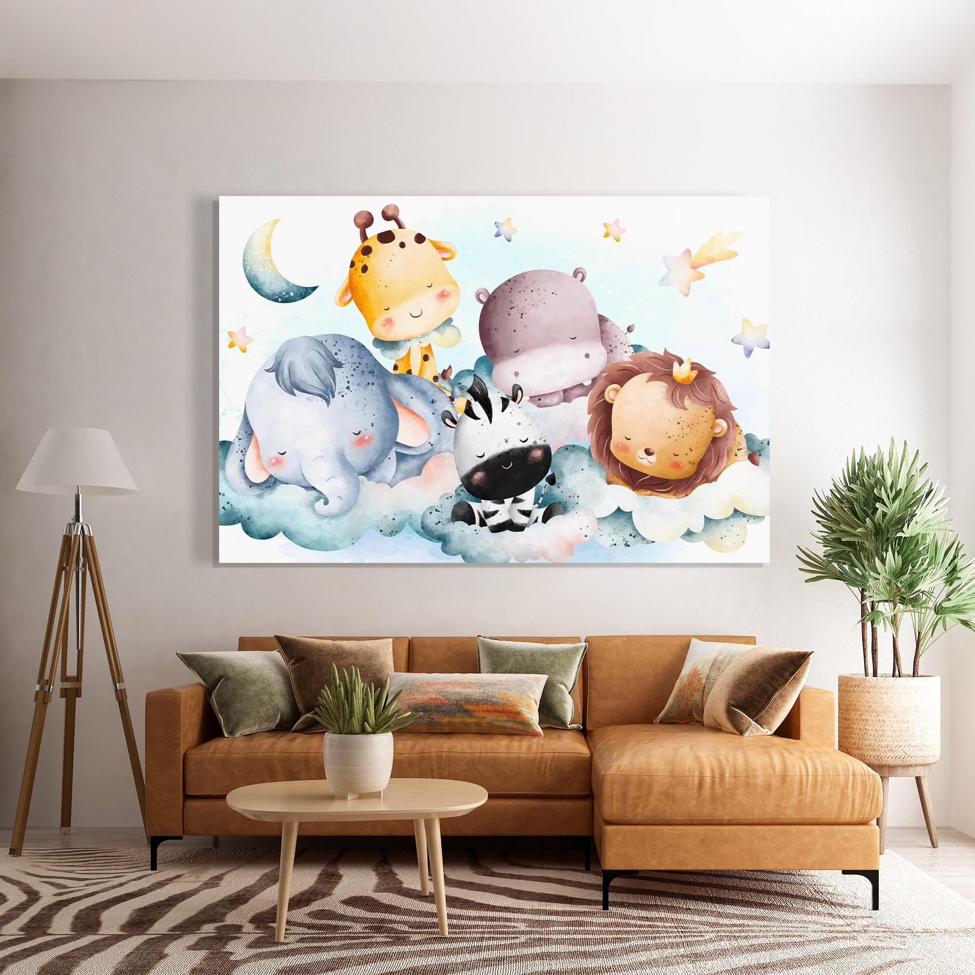 Glasbild Sleepy Cute Animals mockup 7