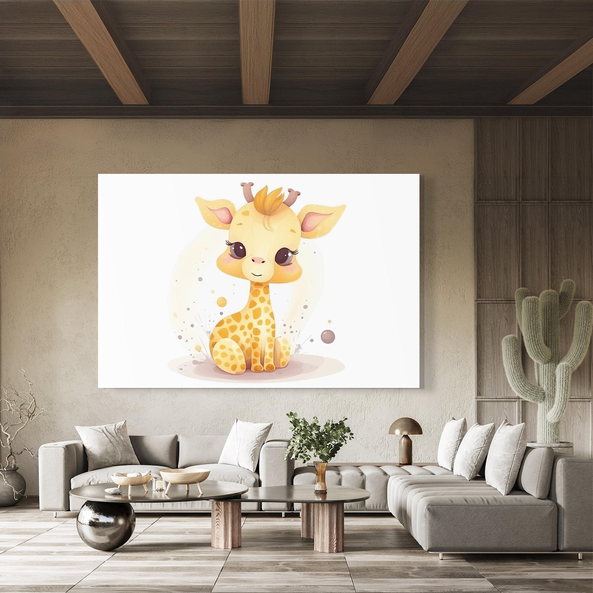 Glasbild Adorable Giraffe mockup 8